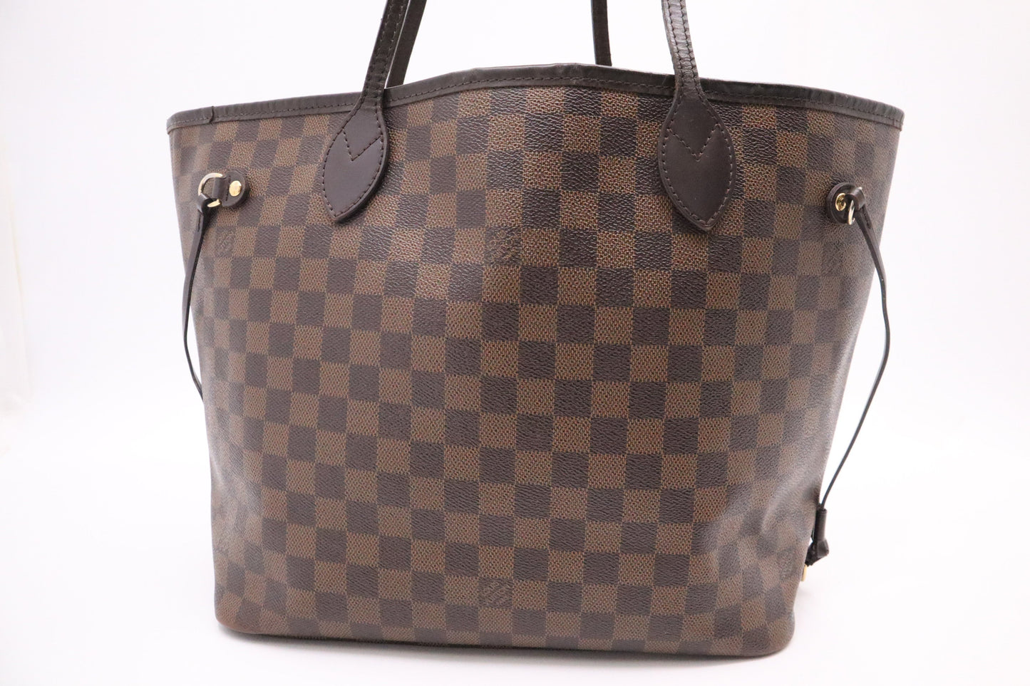 Louis Vuitton Neverfull MM Ebene Damier Canvas Tote Bag Damier Ebene
