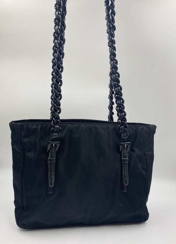 Prada Tote Nylon Chain Tote Bag