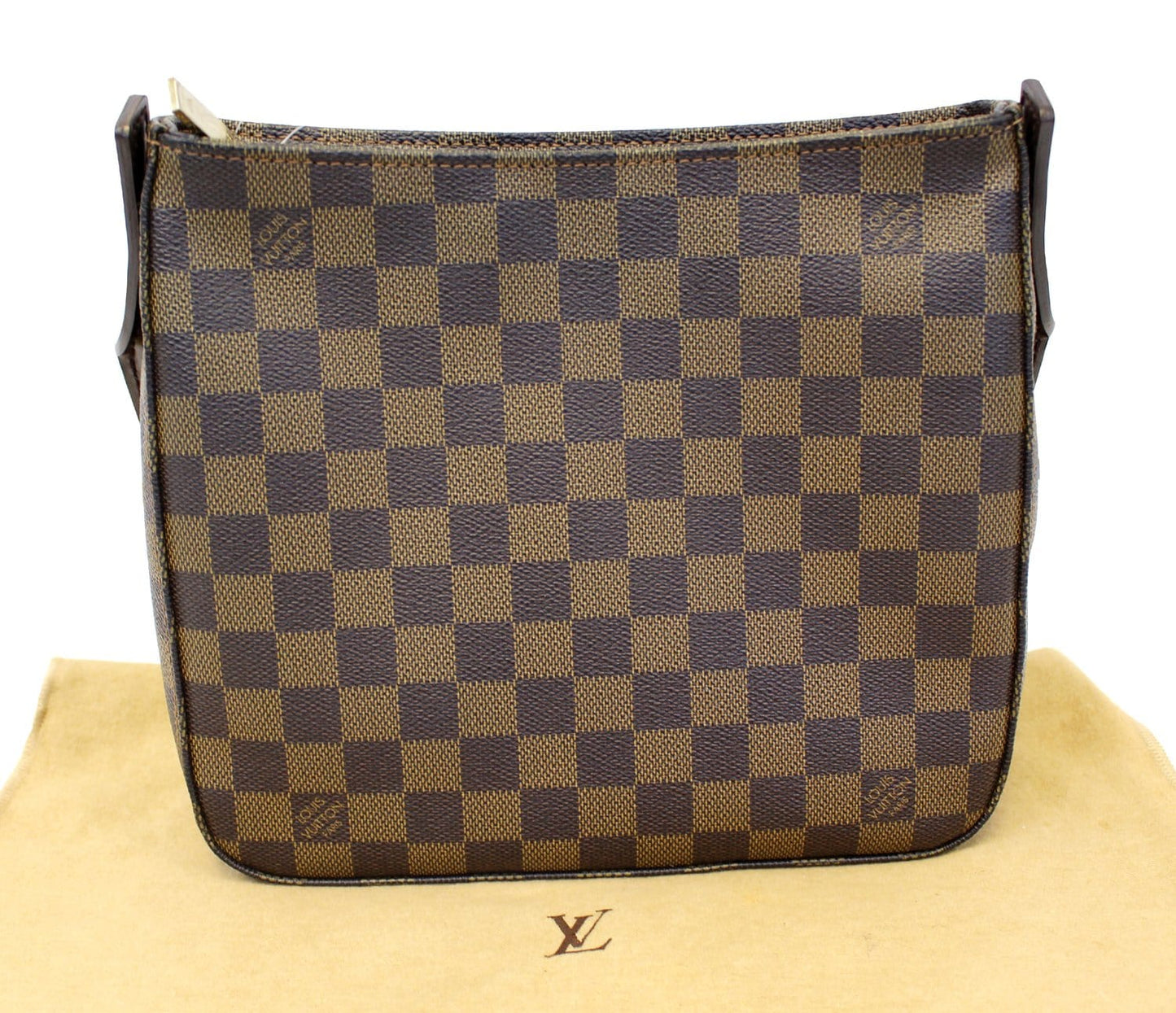 Louis Damier Ebene Looping Mm Shoulder Bag Brown
