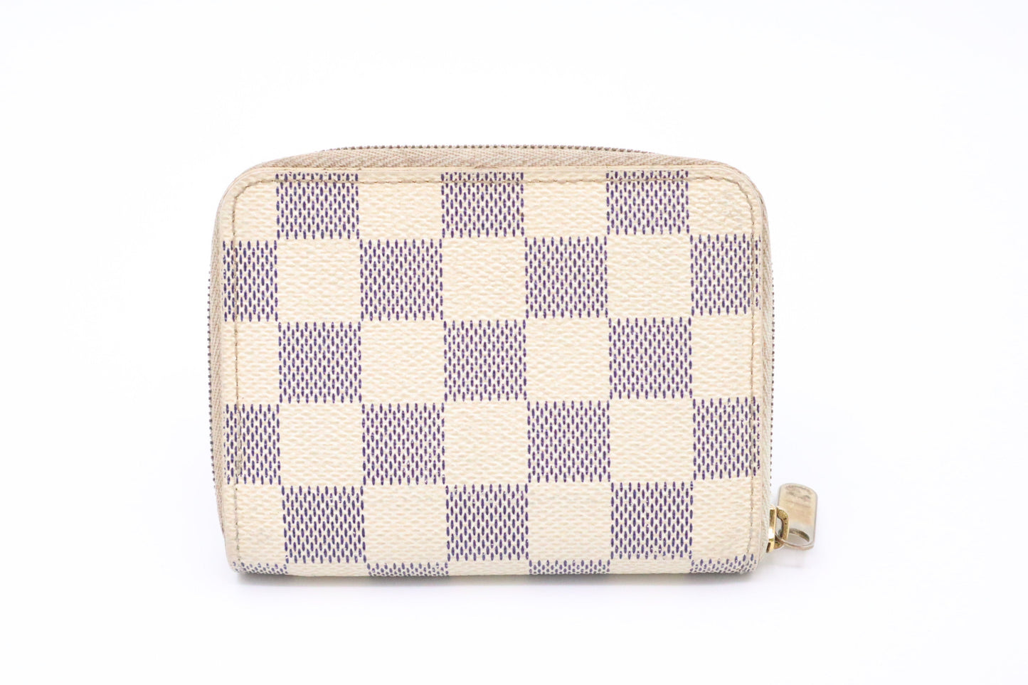 Louis Vuitton Compact Zippy Azur Damier Canvas Wallet Case