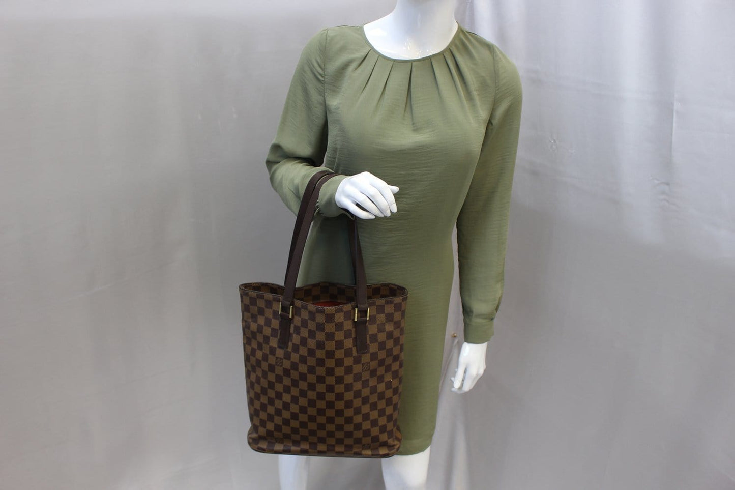 Louis Cabas Mezzo Damier Ebene Tote Bag Brown