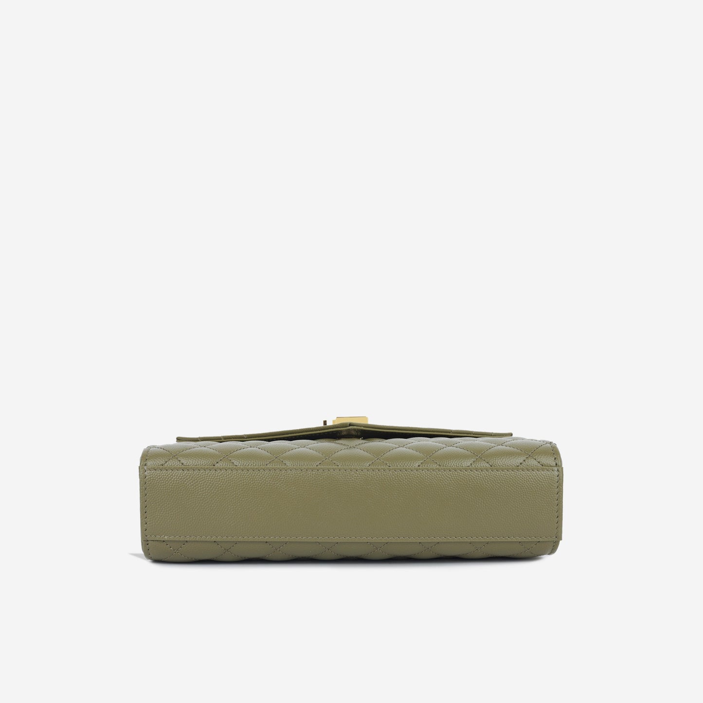 YSL Saint Laurent Envelope Khaki Shoulder Bag Medium