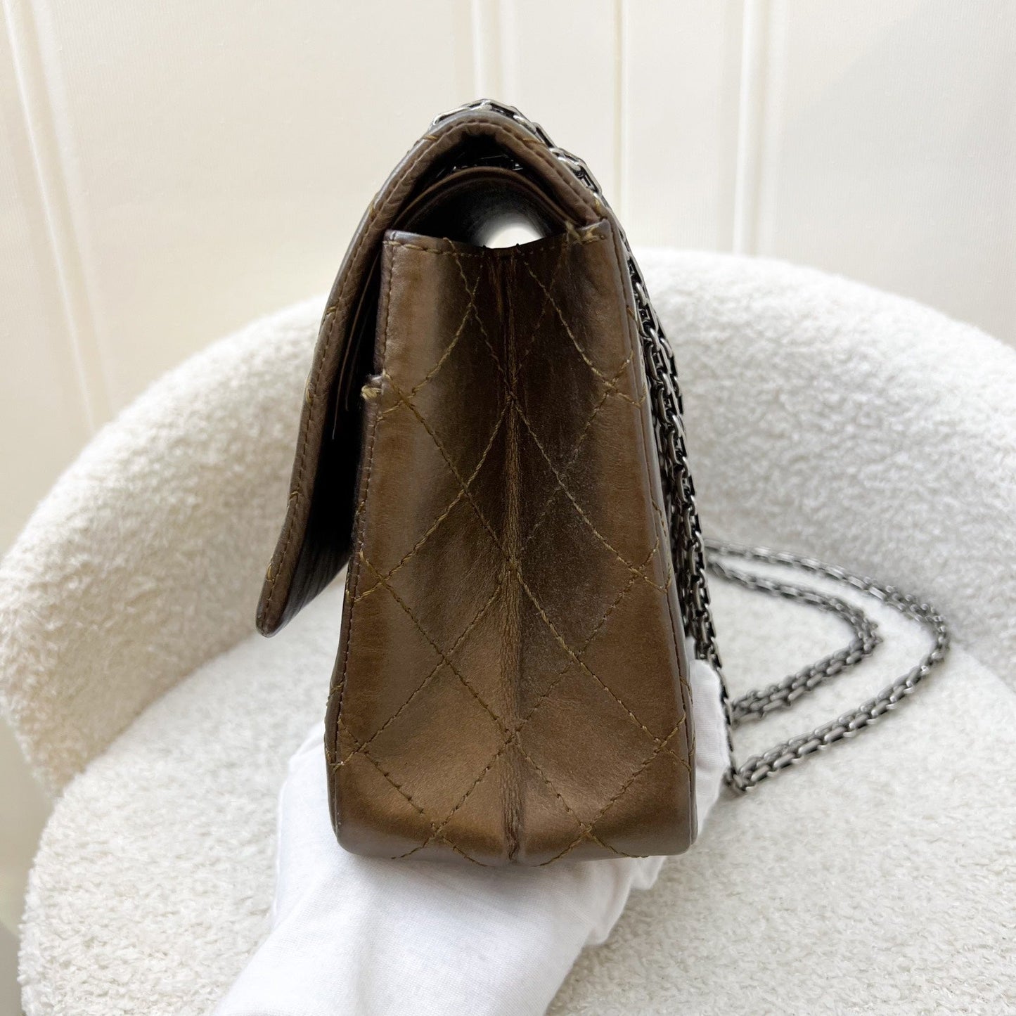 Chanel 2.55 Reissue 226 Flap in Bronze Distressed Calfskin and RHW