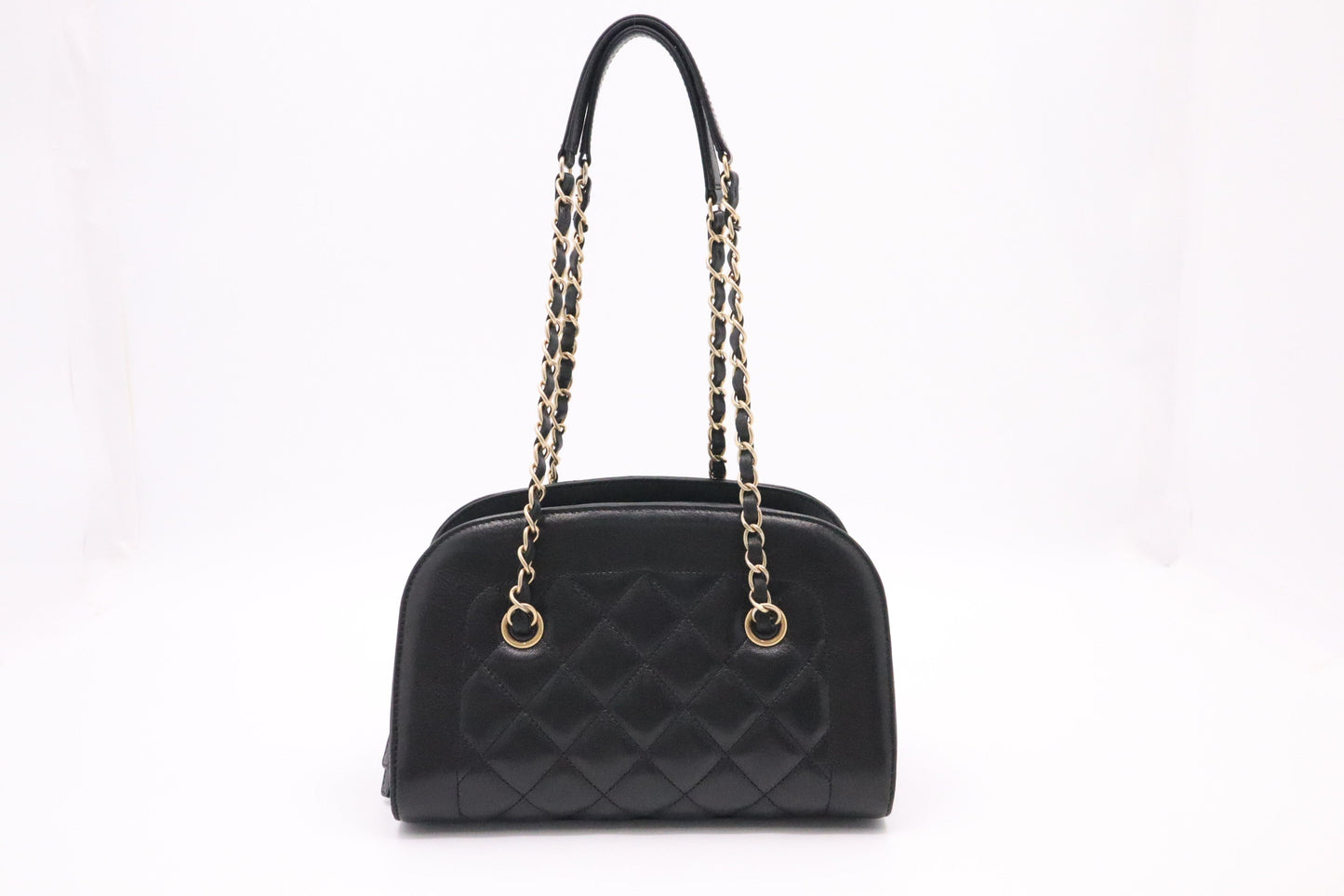 Chanel Black Leather Shoulder Bag Black Leather