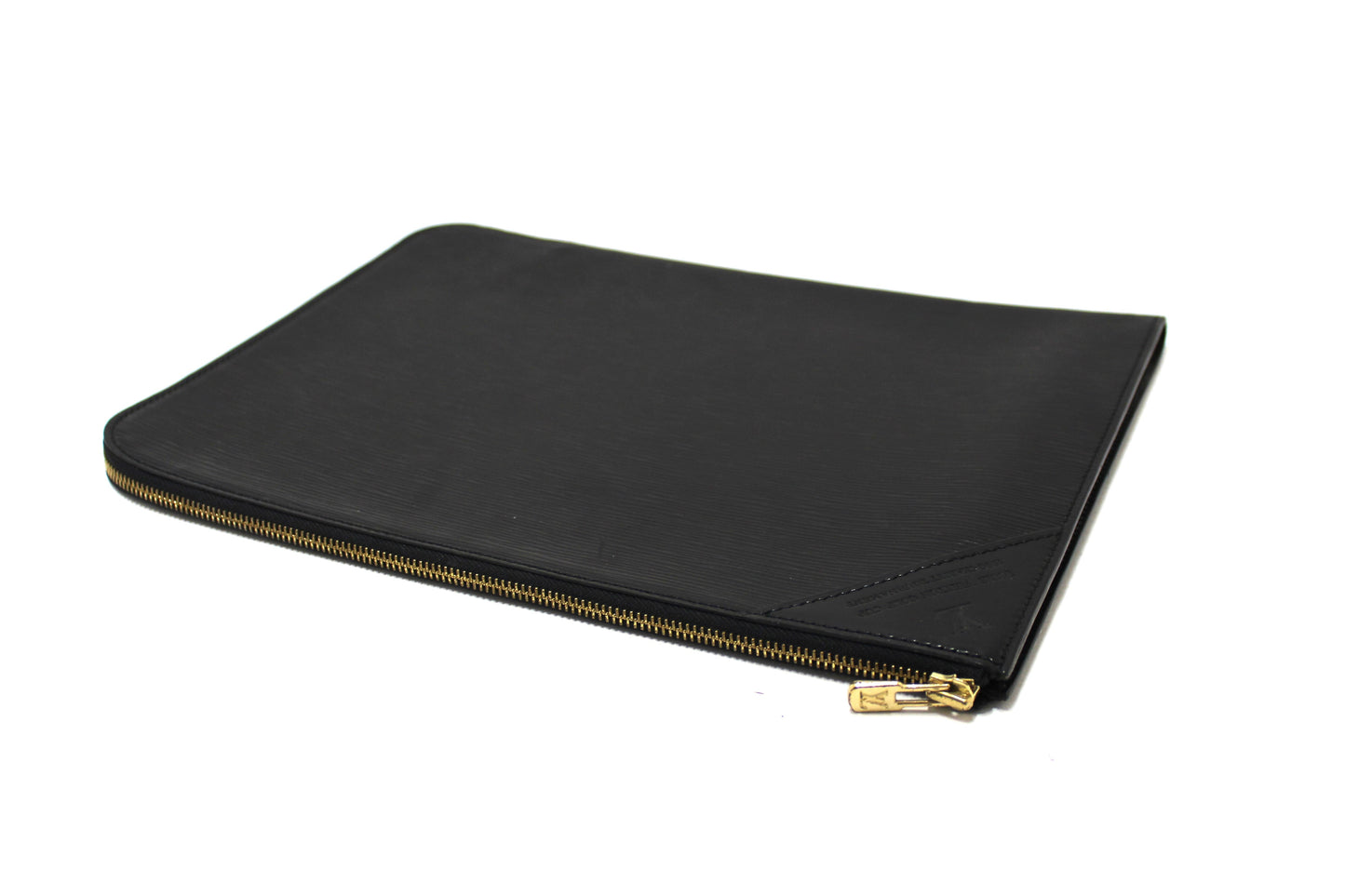 Louis Vuitton Golf Cup 1990 Charity Tournament Black Epi Leather Poche Documents Portfolio Case Fashion Accessory
