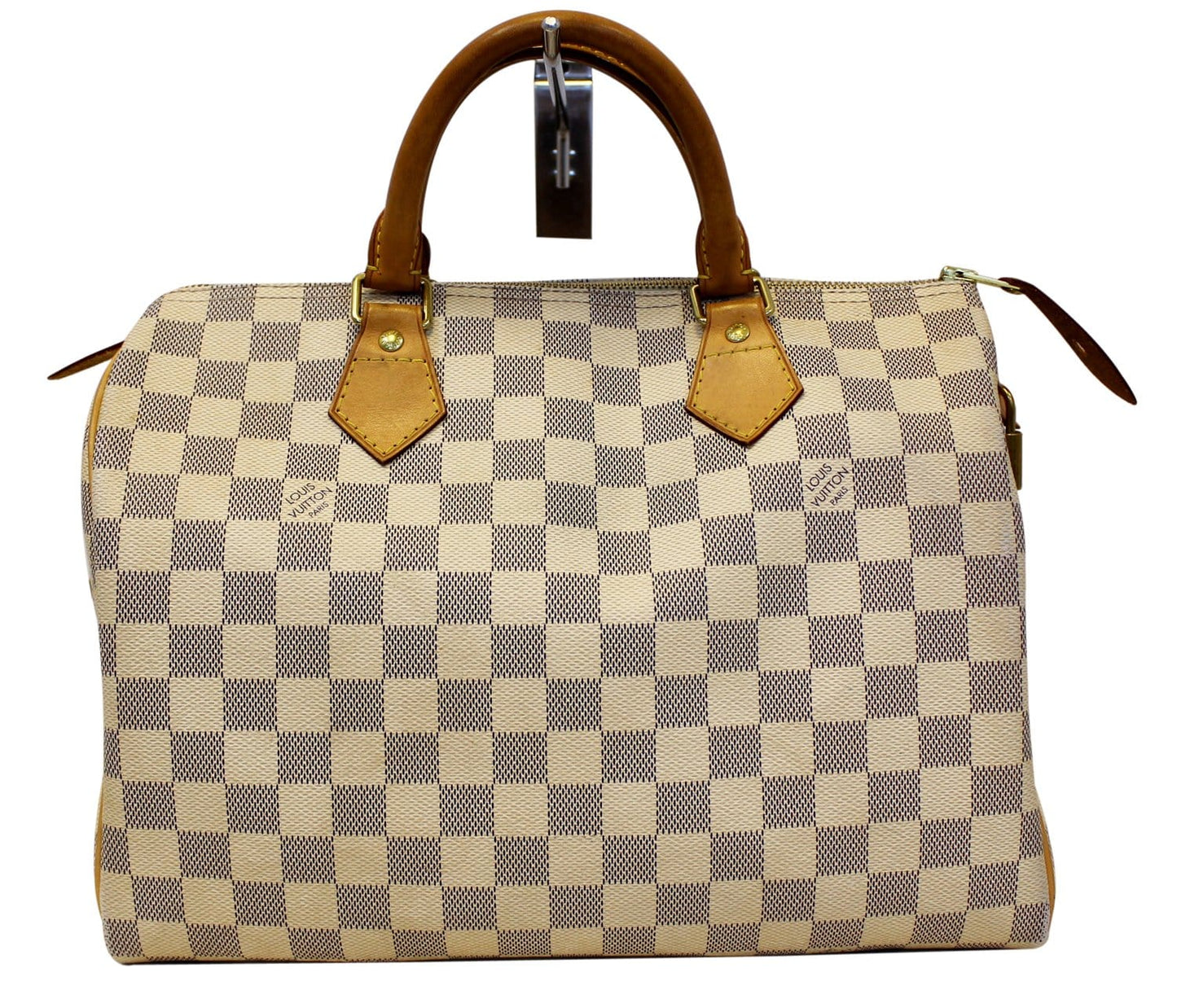 Louis Damier Azur Speedy Satchel Handbag Travel Bag
