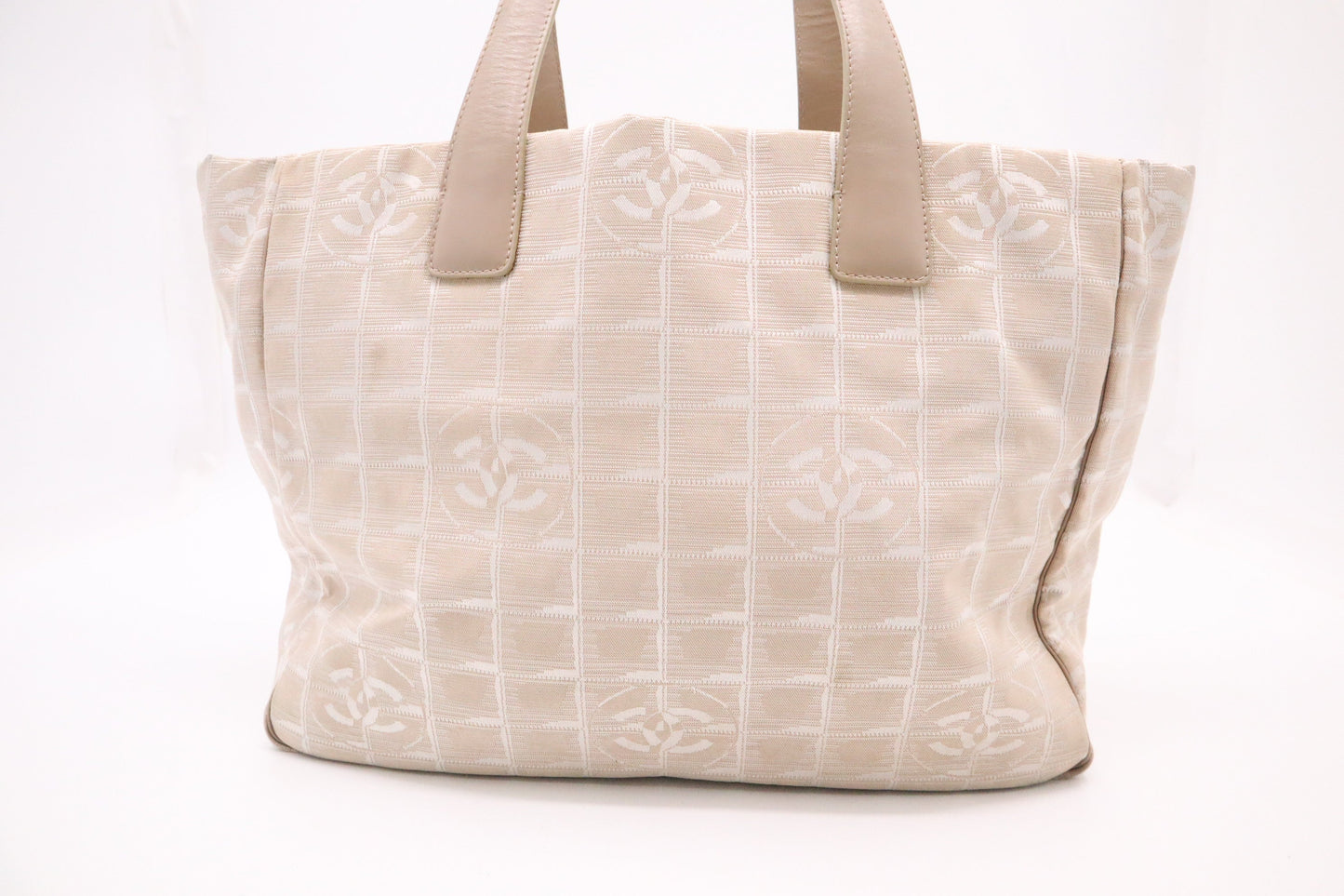 Chanel New Line Beige Canvas Travel Bag Line Canvas