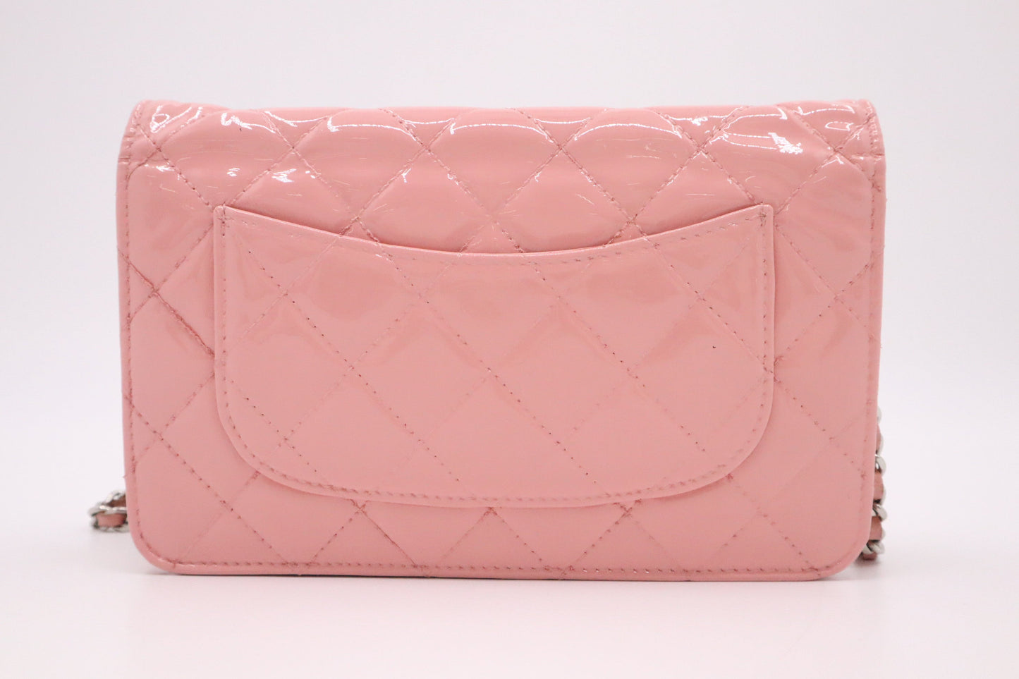 Chanel on Patent Pink Leather Wallet Case