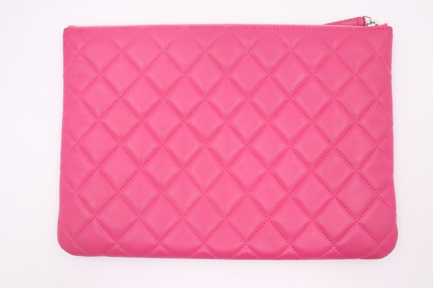 Chanel O Matelasse Pink Leather Handbag