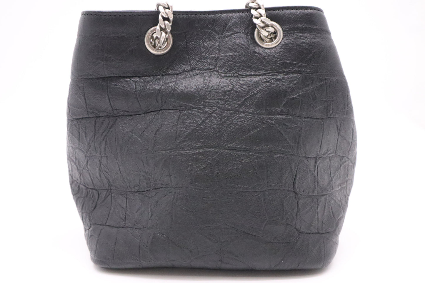 YSL Saint Laurent Bucket Shoulder Bag In Leather Black