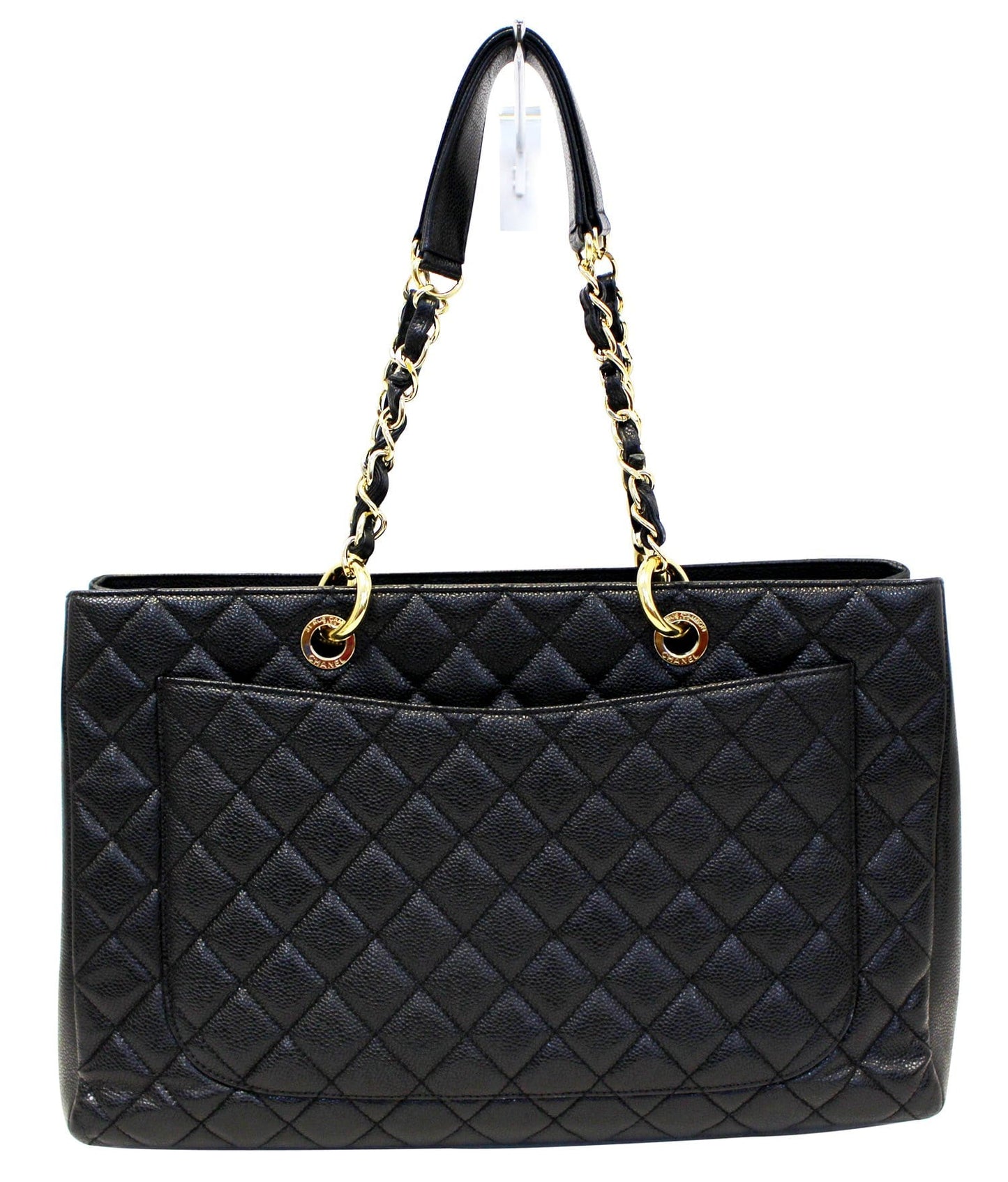 Chanel Caviar Xl Grand Shopping Tote Bag Leather Black