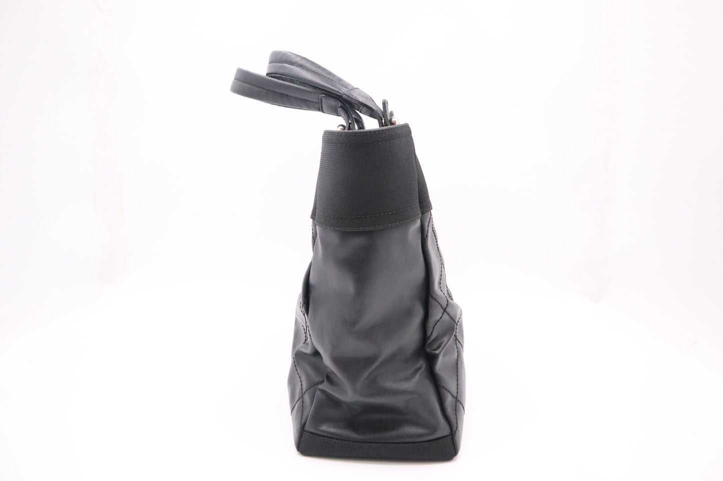 Chanel Paris Biarritz Mattelassé Black Leather Tote Bag