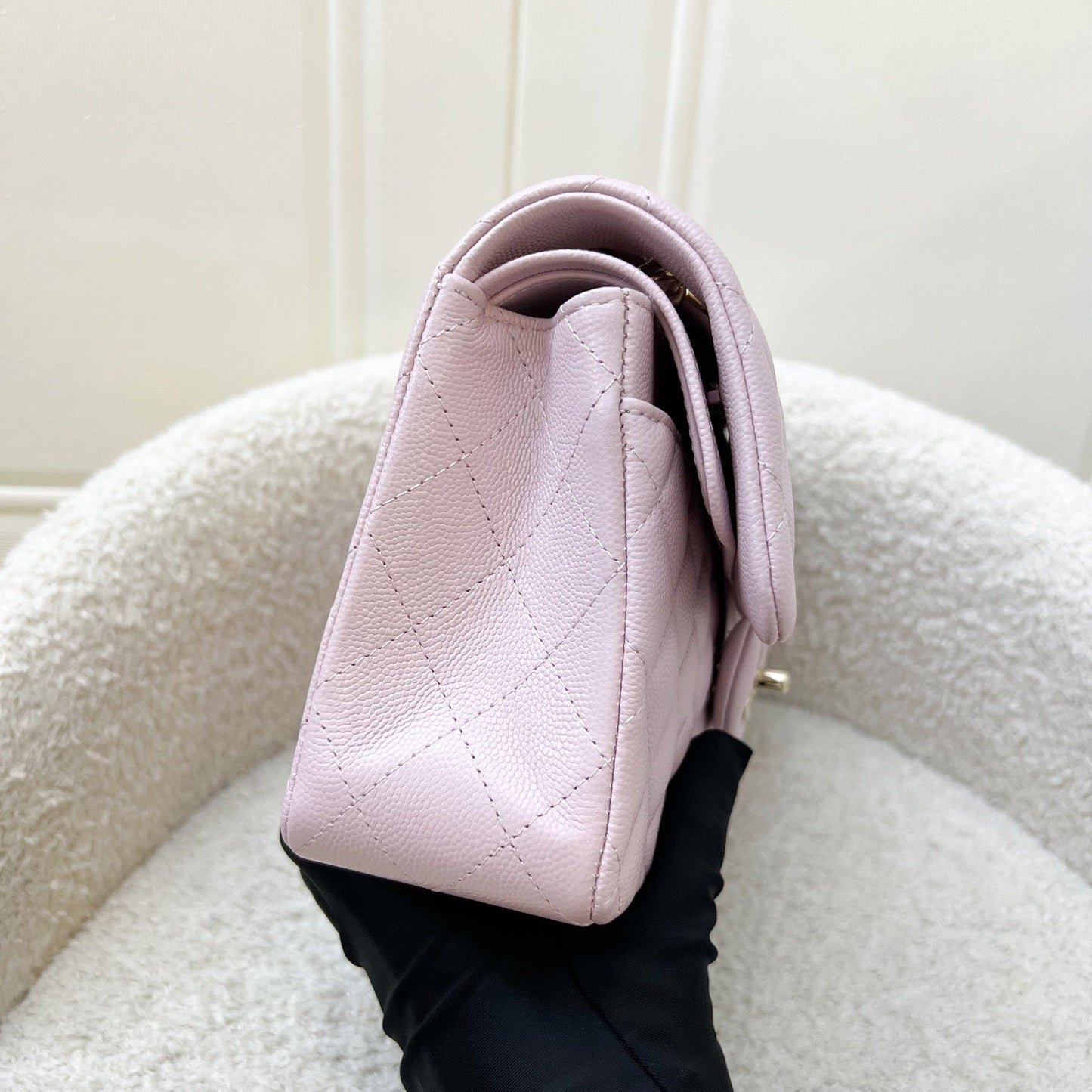 Chanel Small Classic Flap Cf In 21S Rose Clair Lilac Pink Caviar And Lghw ( ) Bag