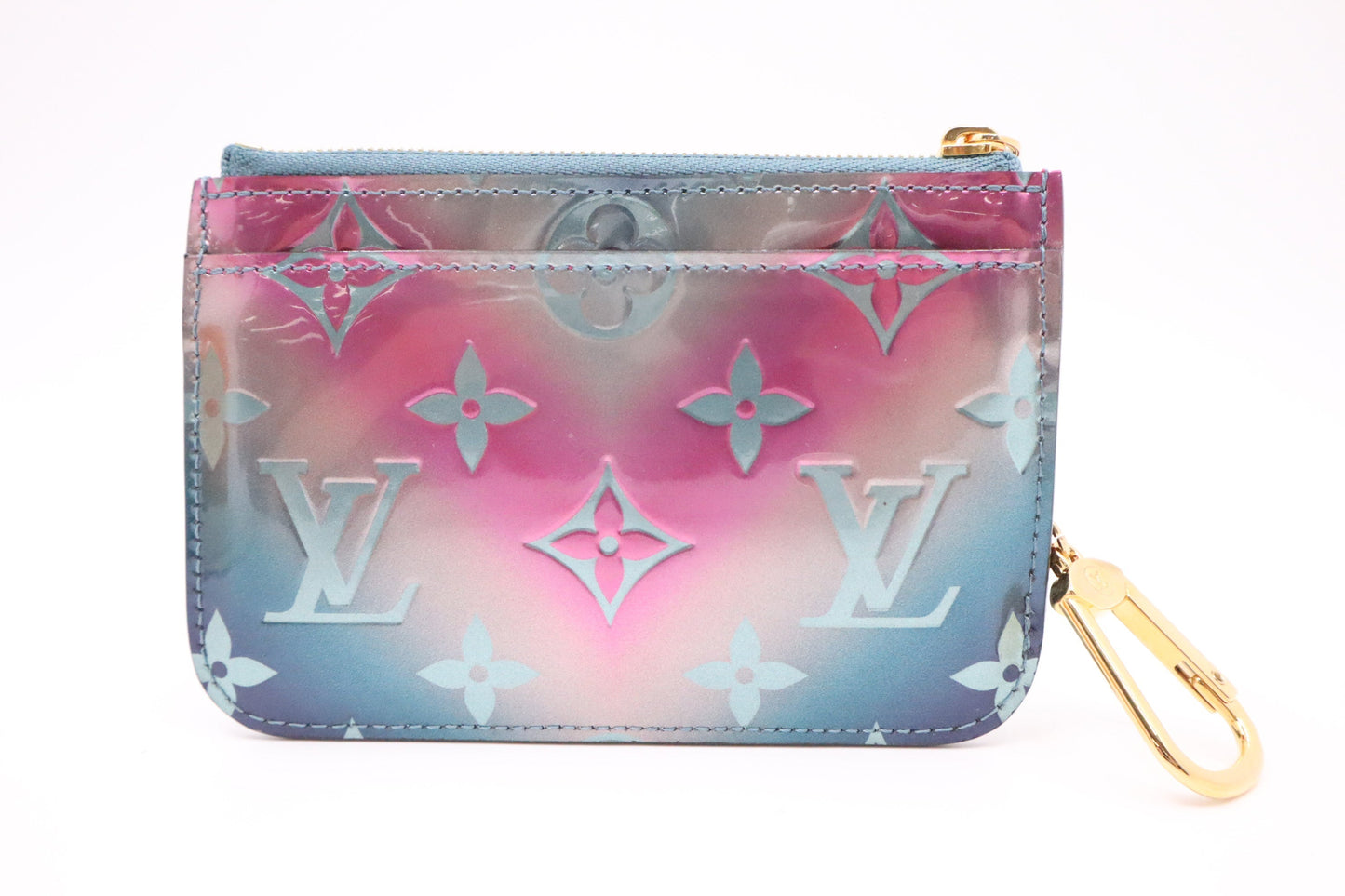Louis Vuitton Pochette Clés Degrade Vernis Leather Wallet Case