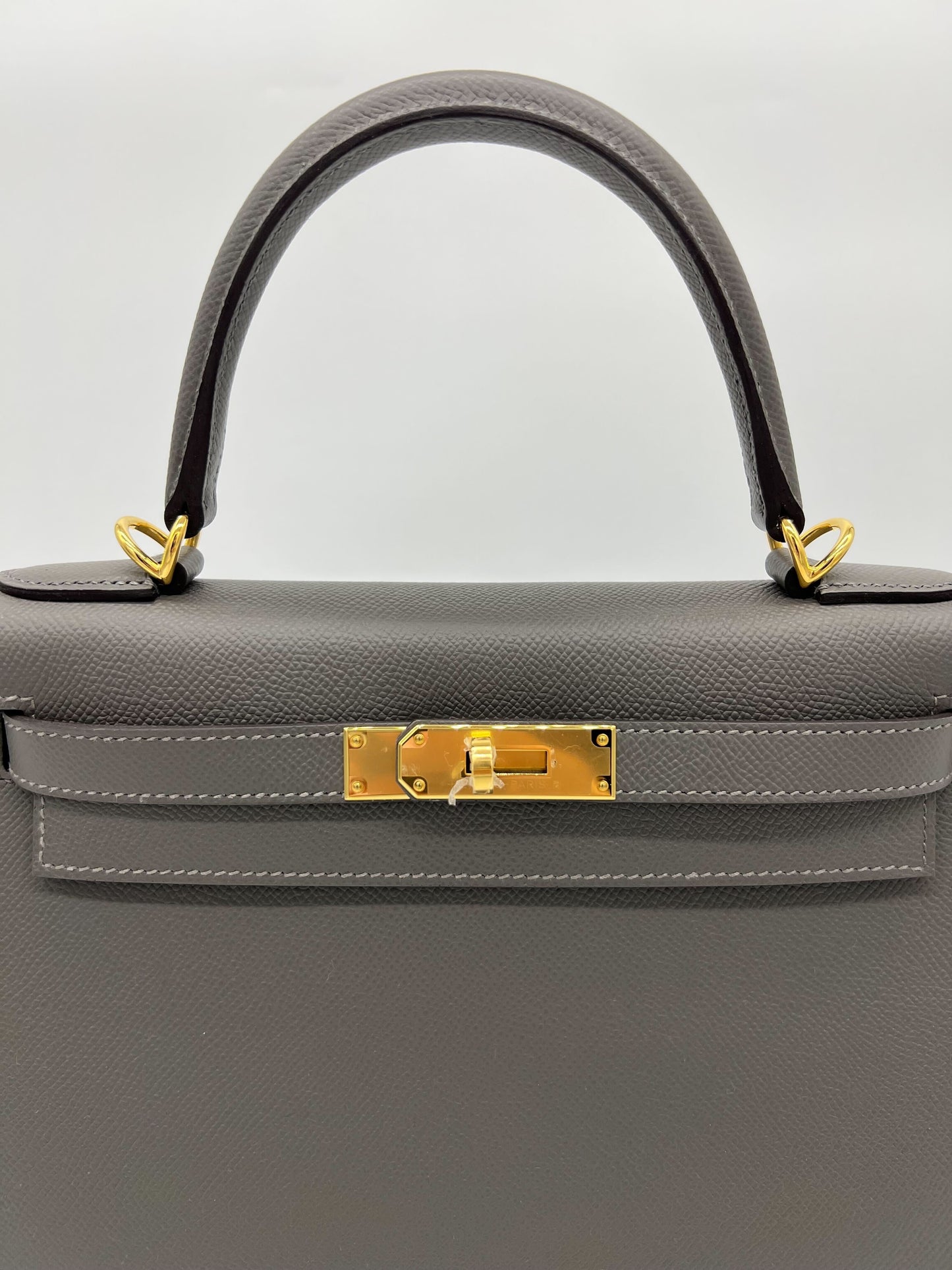 Gucci Hermes Kelly Sellier Gris Meyer Epsom Handbag Leather Travel Bag