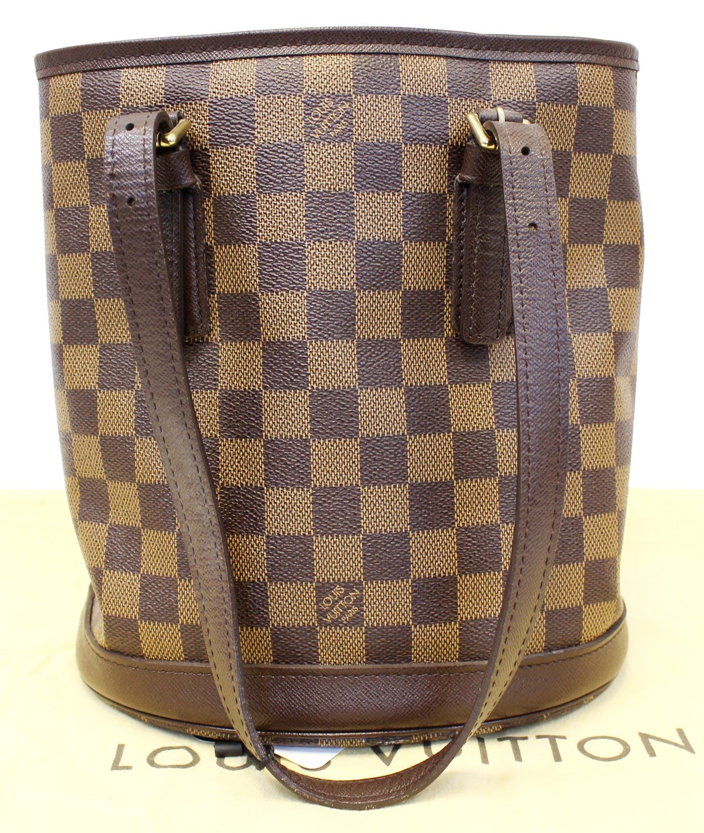 Louis Damier Ebene Marais Bag Brown Bucket Shoulder Bag