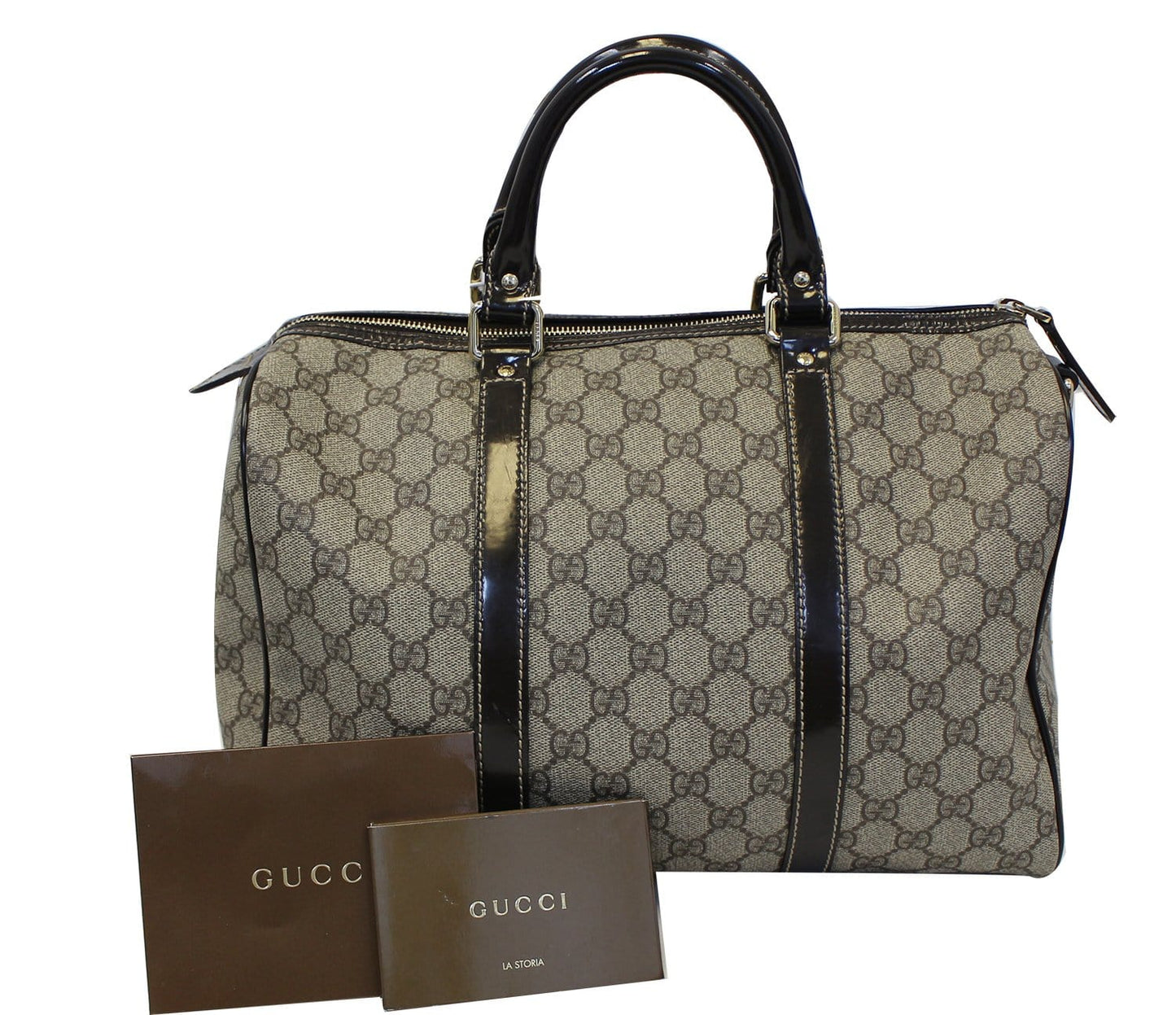 Gucci Joy Boston Satchel Bag Monogram Medium Travel Bag