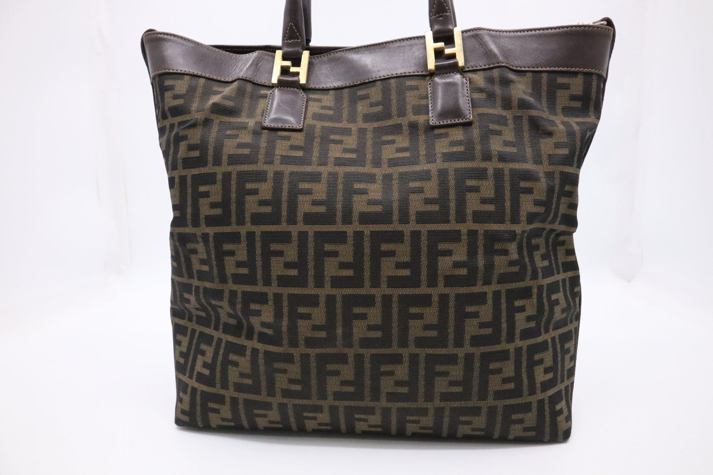 Fendi Tote In Zucca Canvas Tote Bag