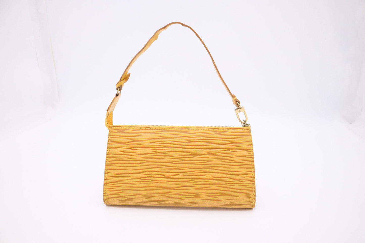 Louis Vuitton Pochette Accessoires Epi Leather Yellow Clutch Bag