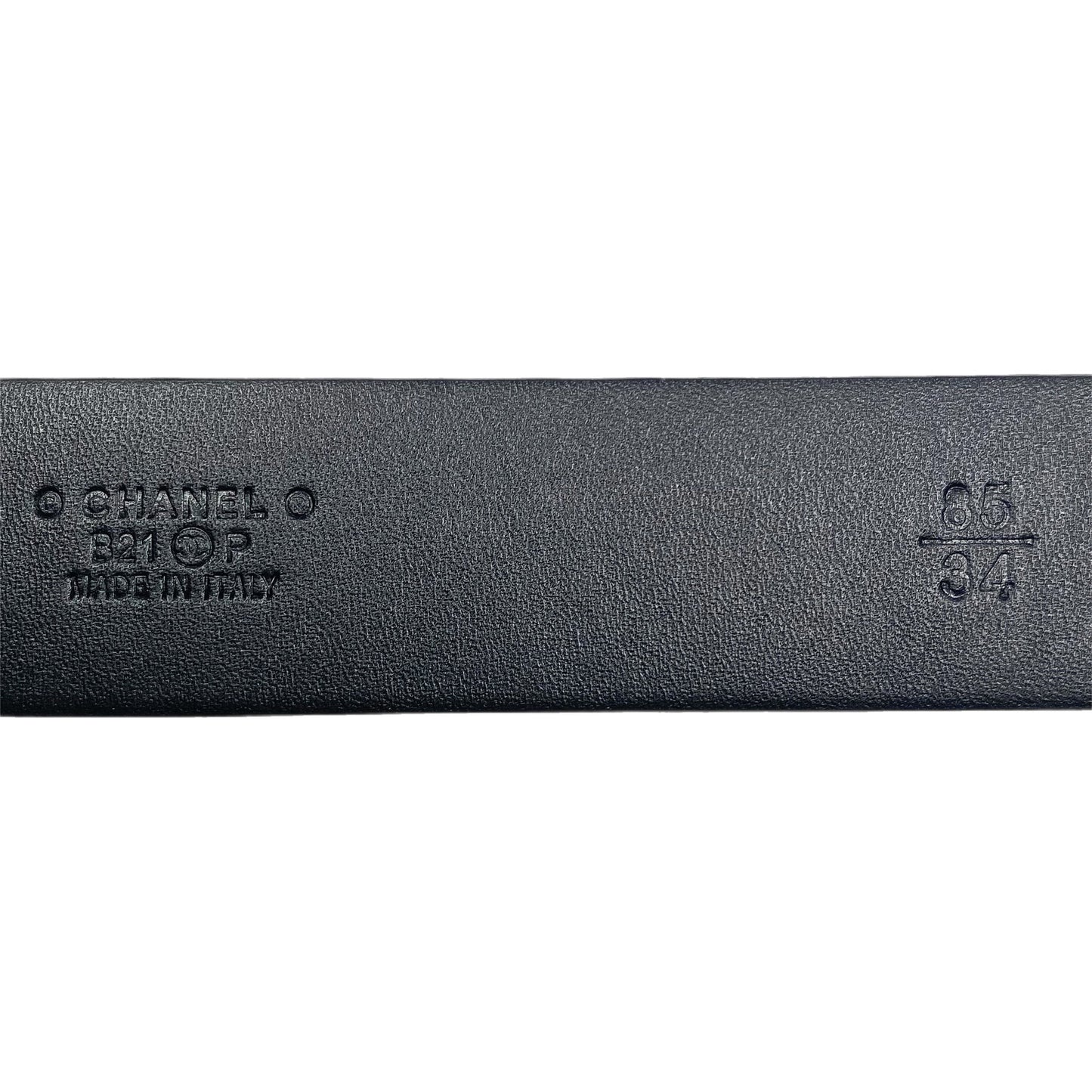 Chanel Black Quilted CC Buckle Belt