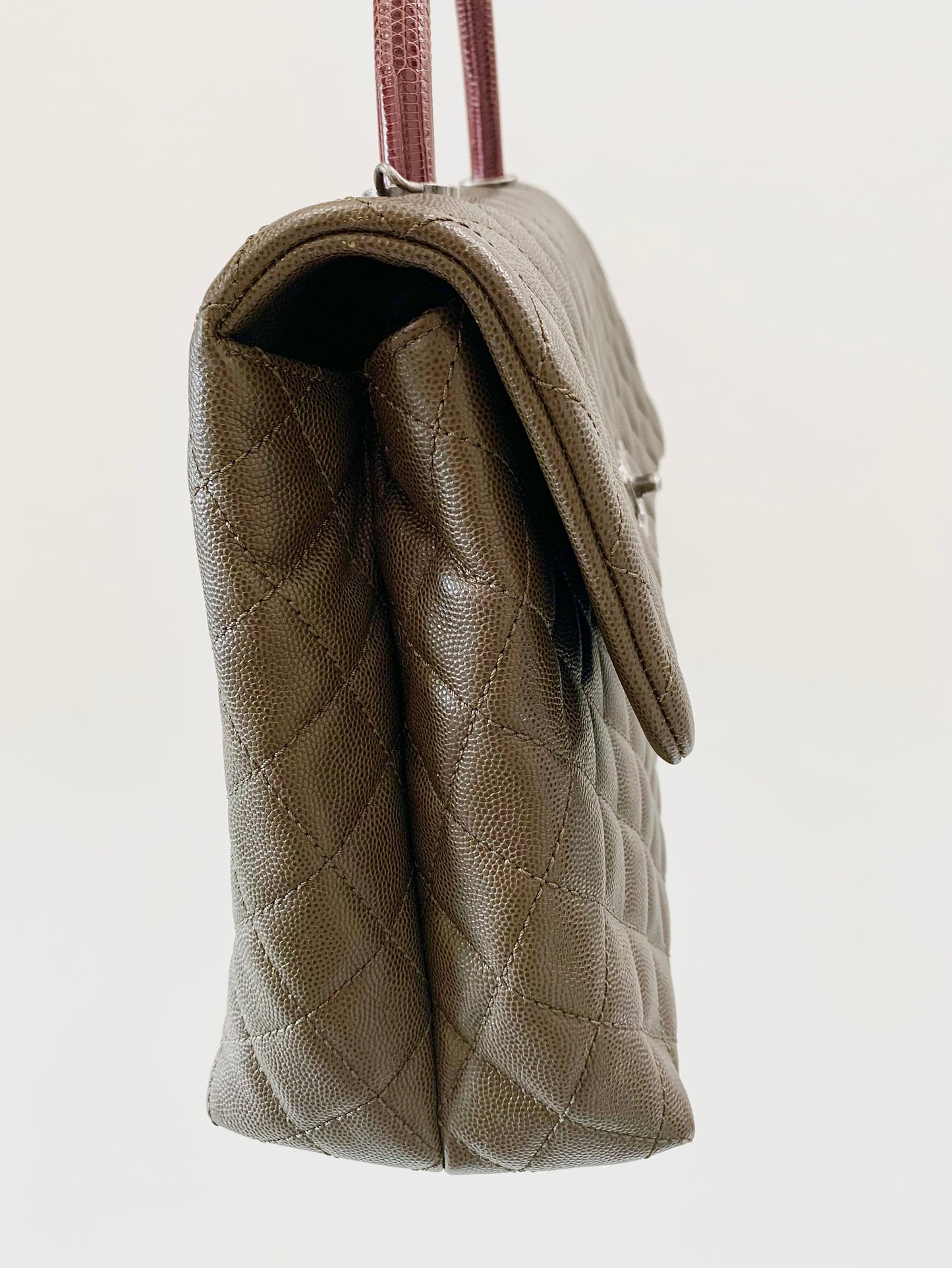Chanel COCO CAVIAR QUILTED LIZARD HANDLE Handbag