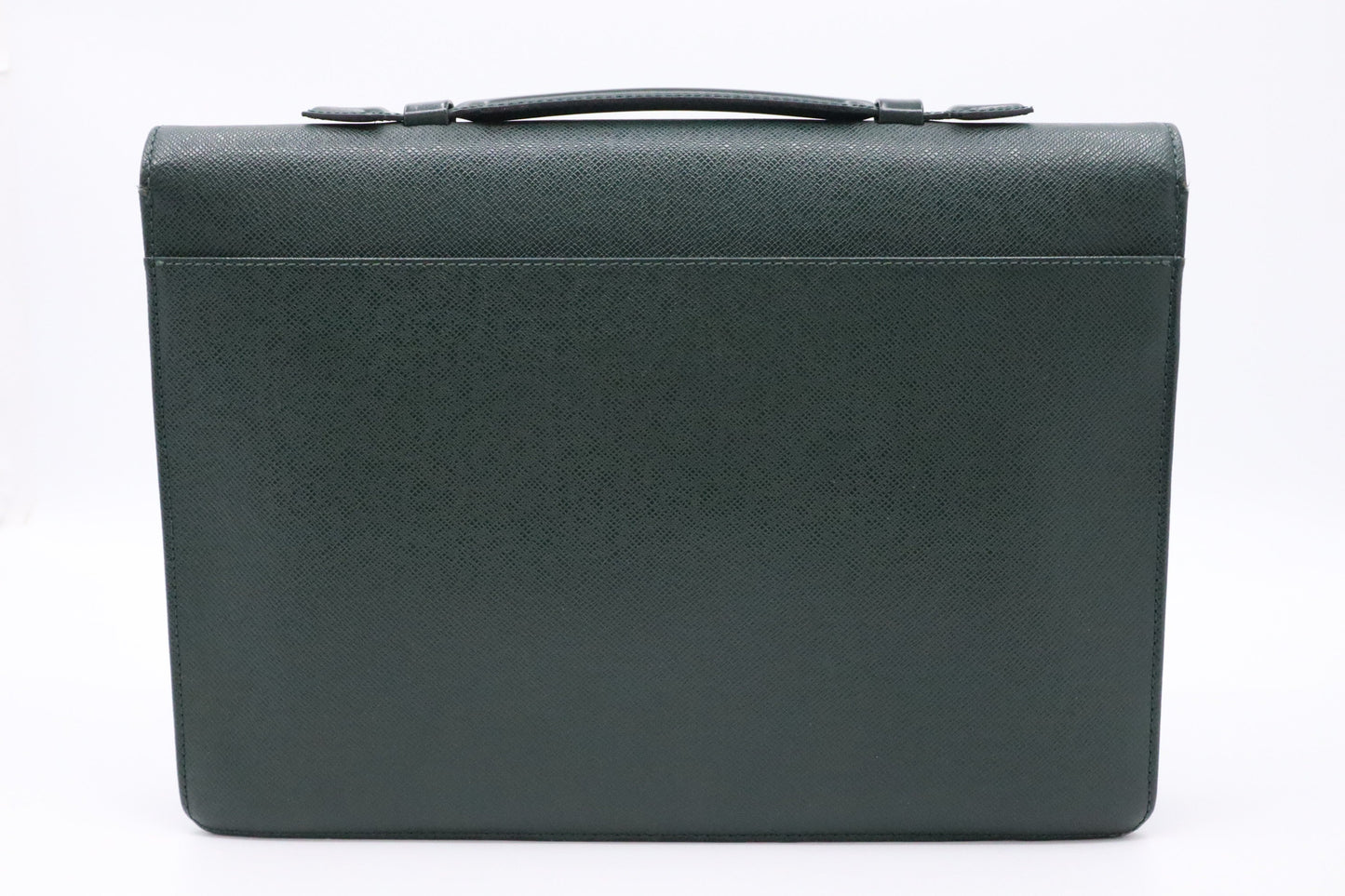 Louis Vuitton Briefcase Taiga Leather Green Handbag Taiga Leather