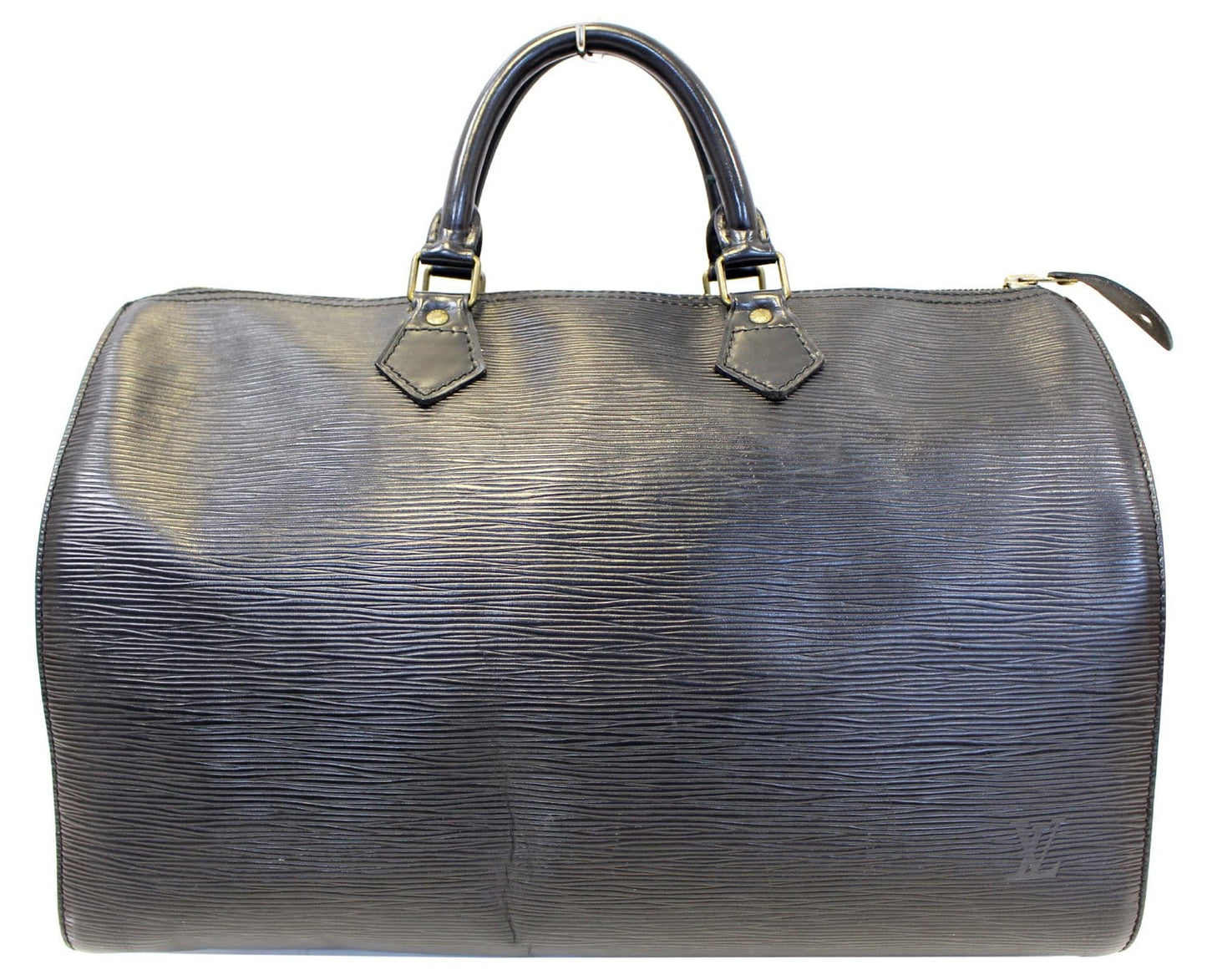 Louis Epi Speedy Satchel Bag Leather Black Travel Bag Bag E4048
