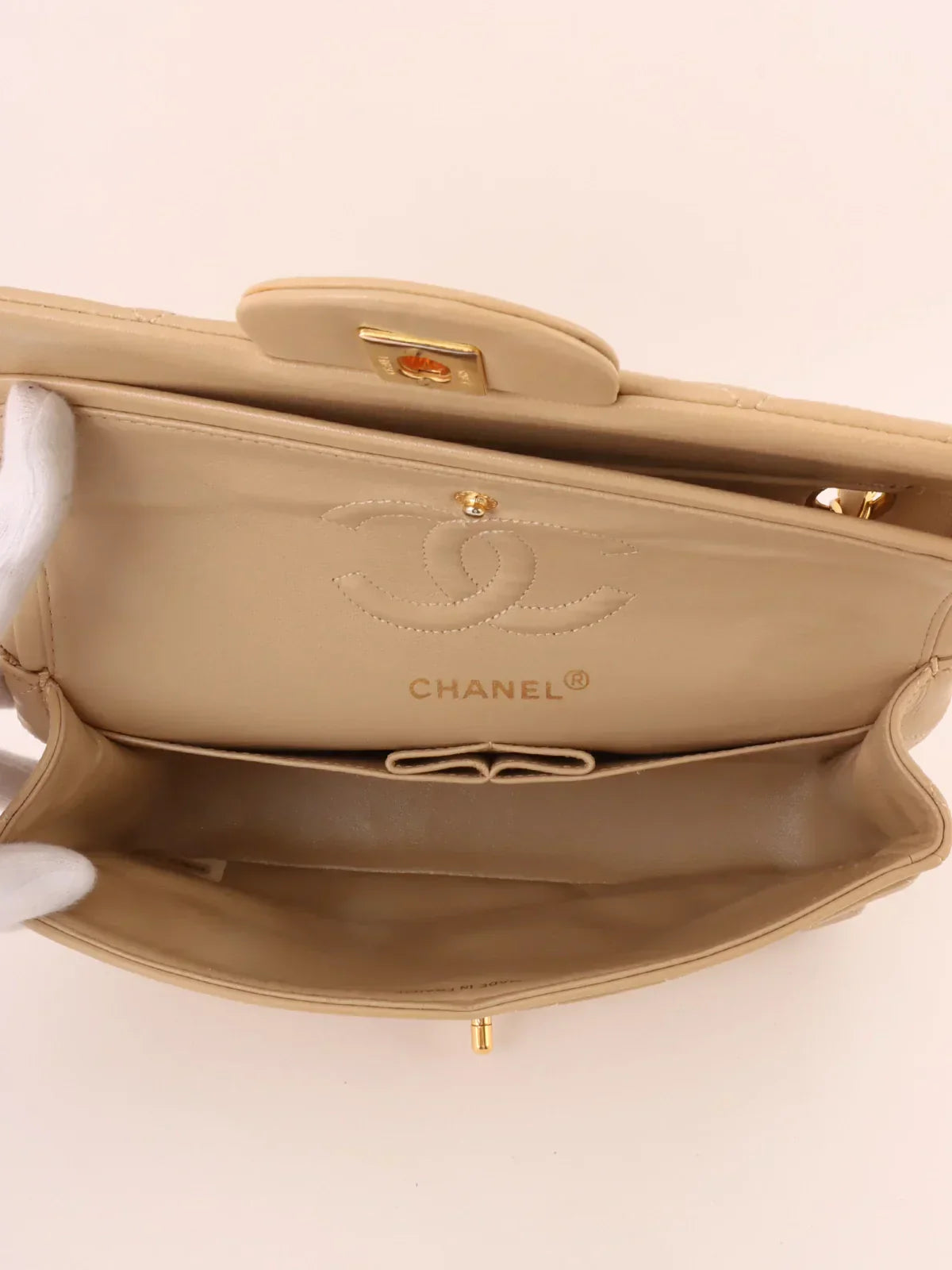 Chanel Around Made Classic New Chain Bag Cm Beige