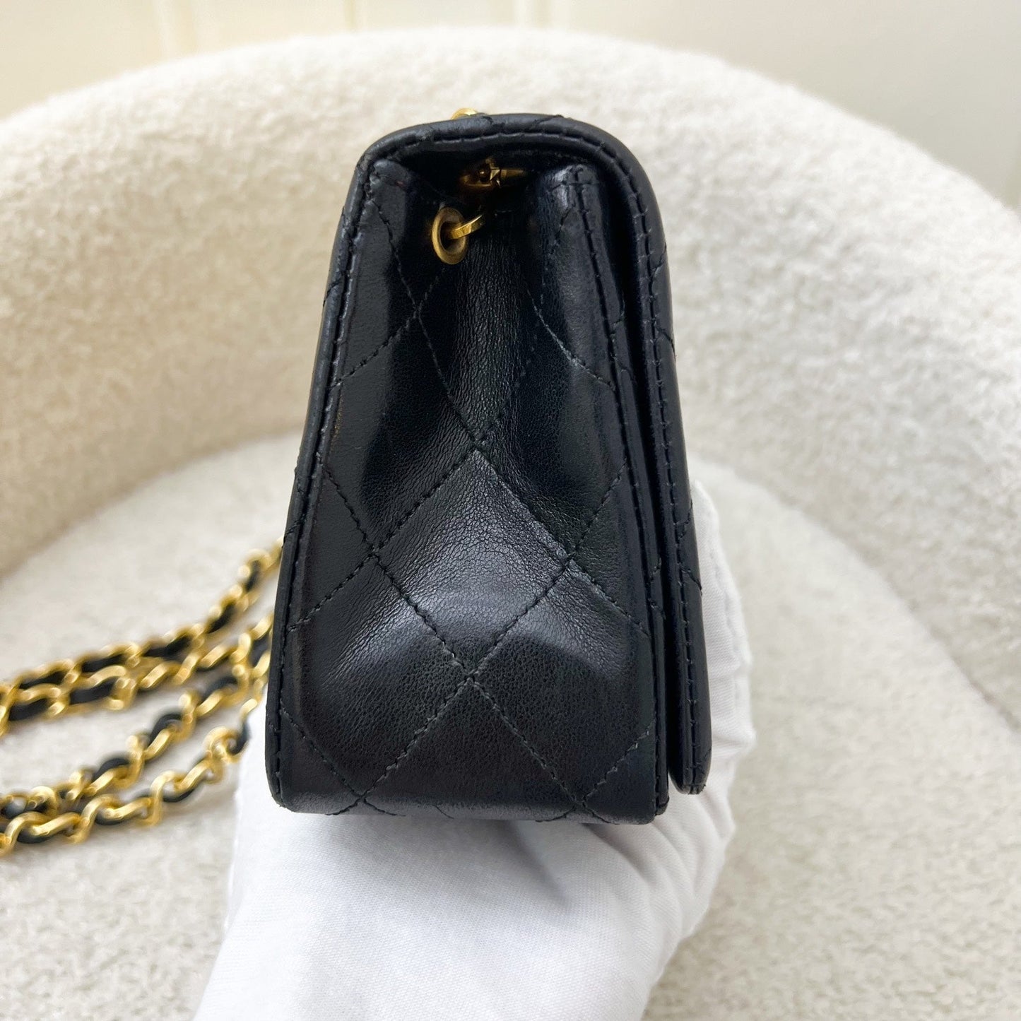 Chanel Mini Full Flap in Black Lambskin and 24K GHW