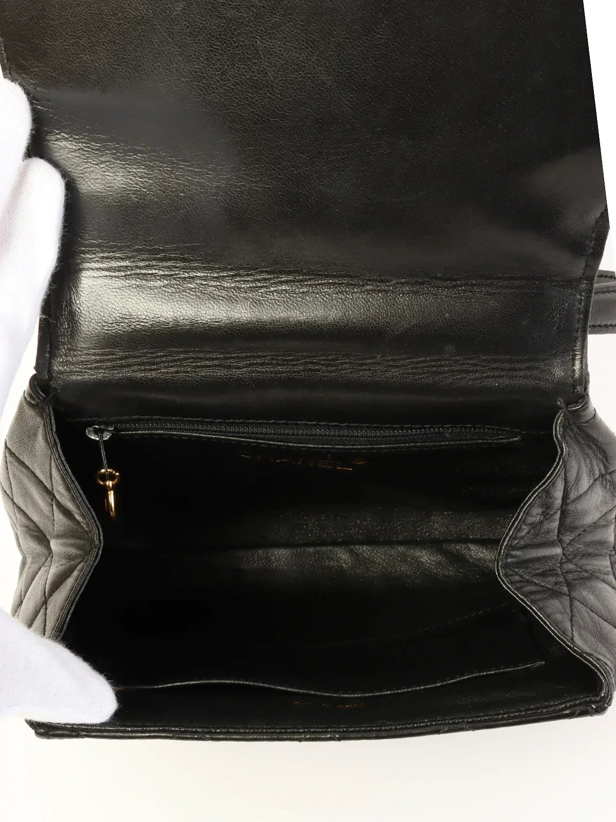 Chanel Around Made Turn-Lock Top Handle Bag Black