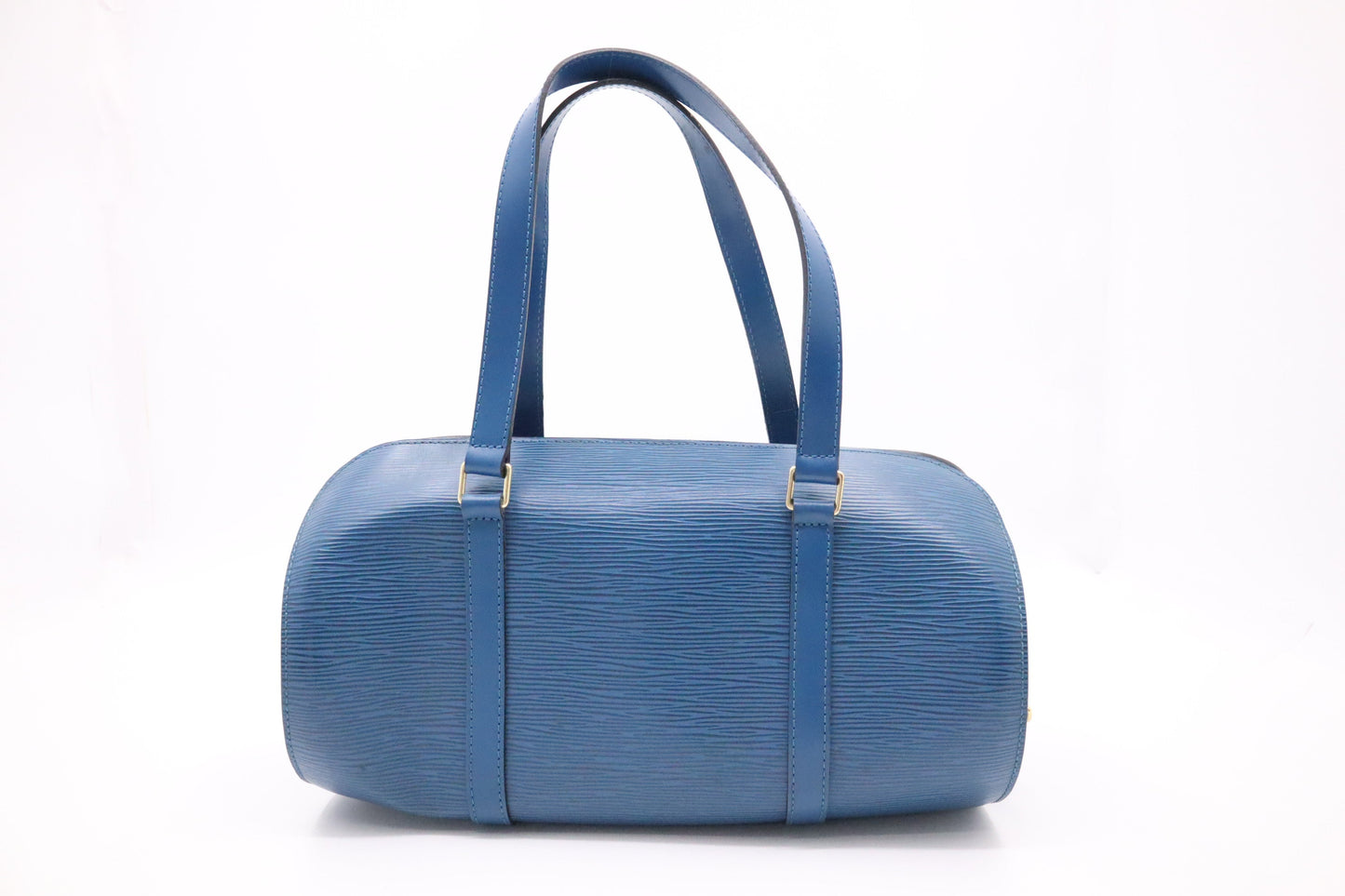 Louis Vuitton Soufflot Toledo Blue Leather Epi Handbag