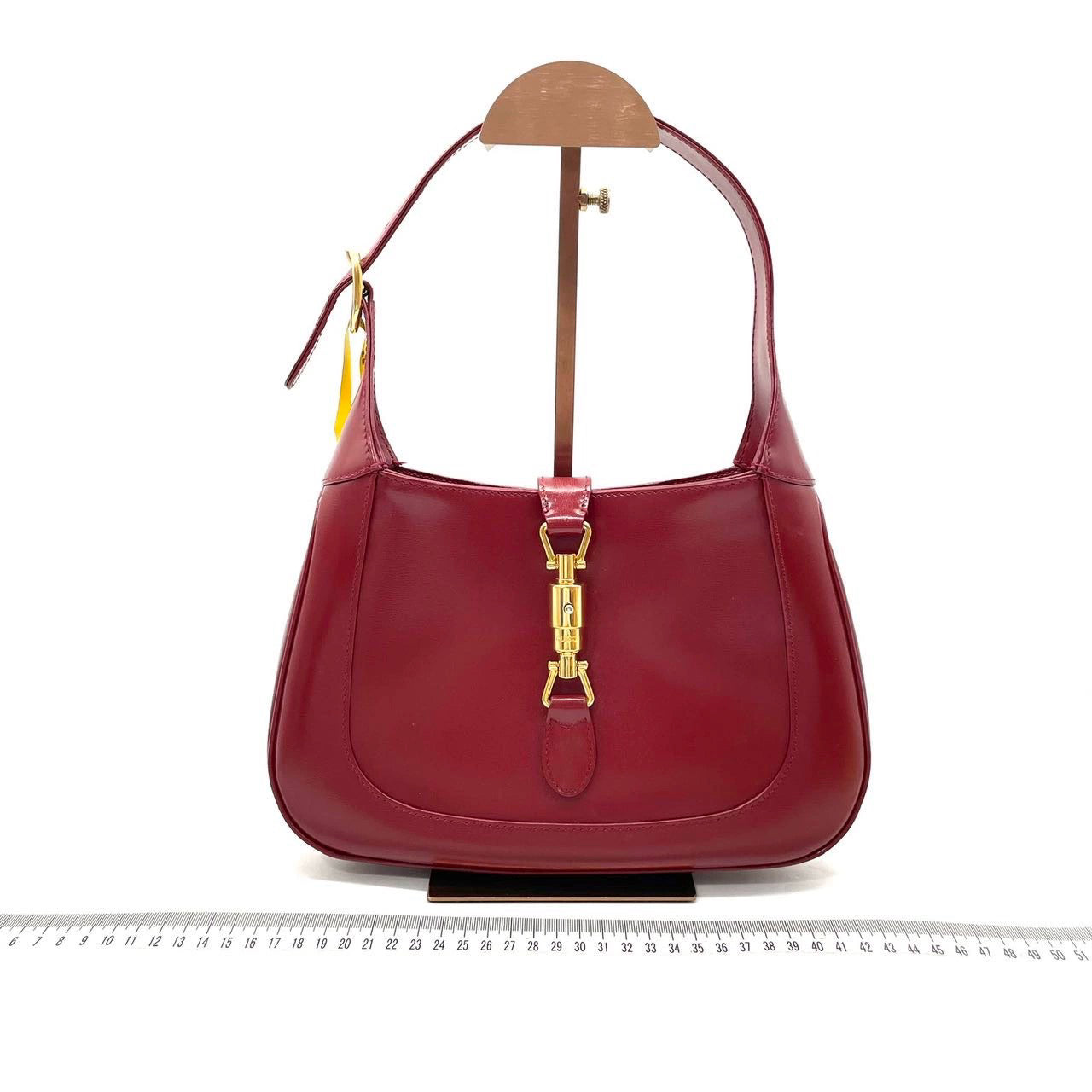Gucci Jackie Ancora Adjustable Strap Leather Red Small Handbag