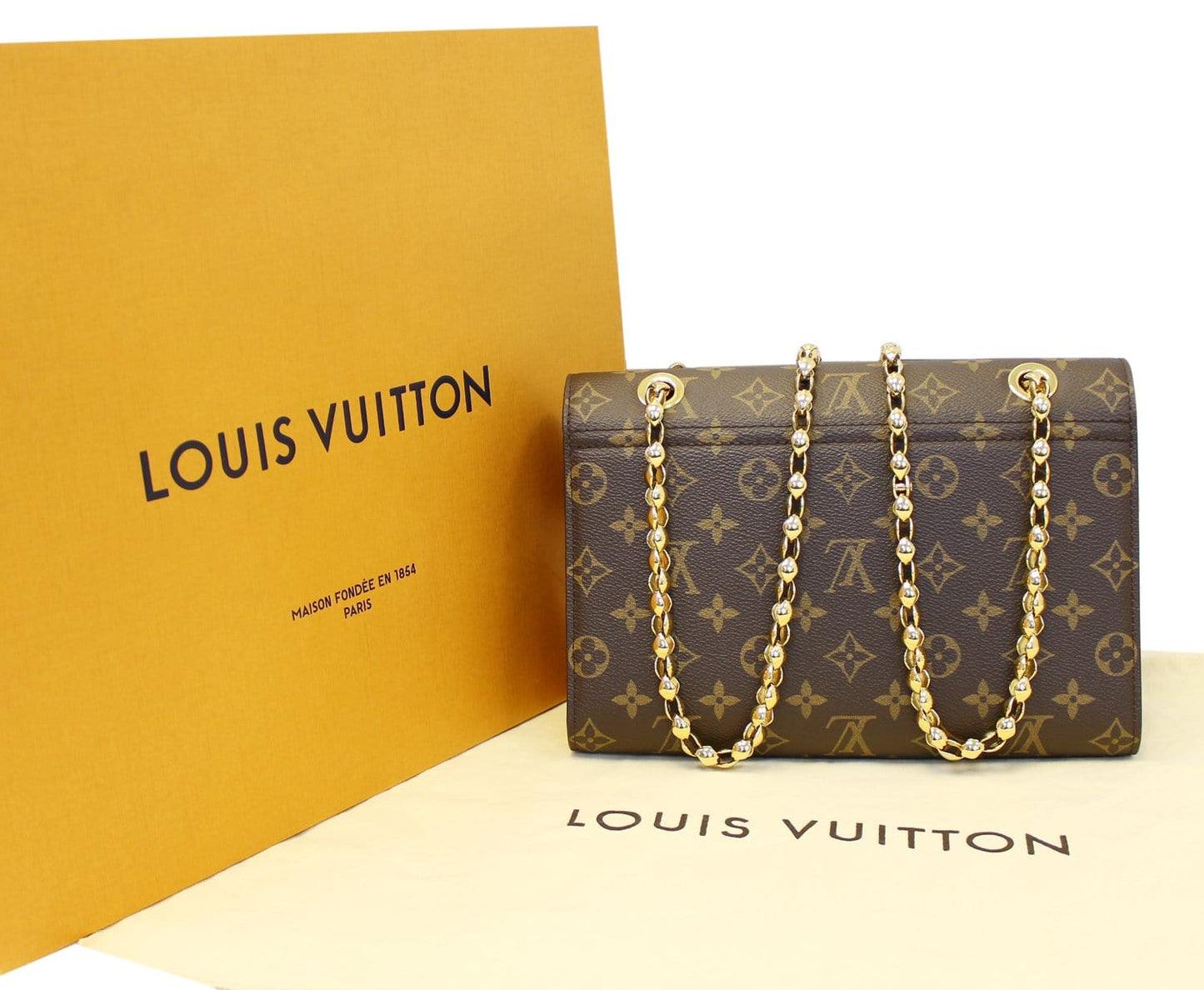 Louis Noir Victoire Shoulder Bag Canvas Monogram