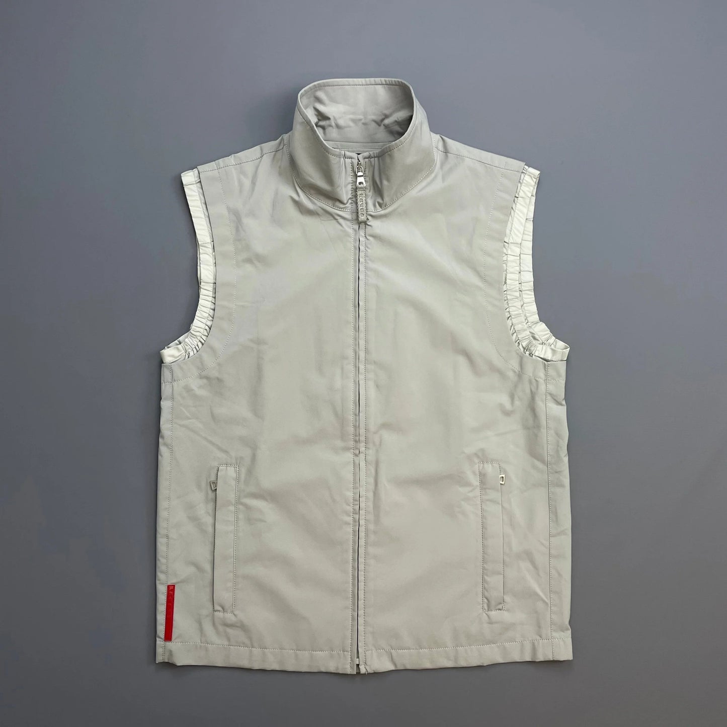 Prada Handbag Sport Grey 00s Windstopper Technical Gilet Vest Gray