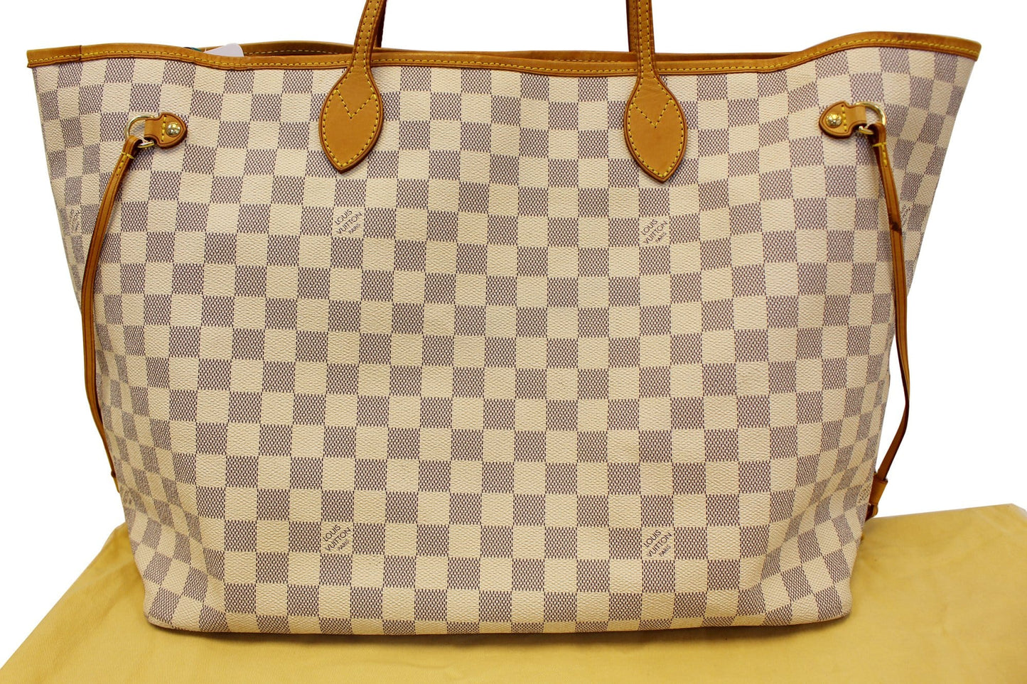 Louis Damier Azur Neverfull Gm Tote Shoulder Brown Shoulder Bag