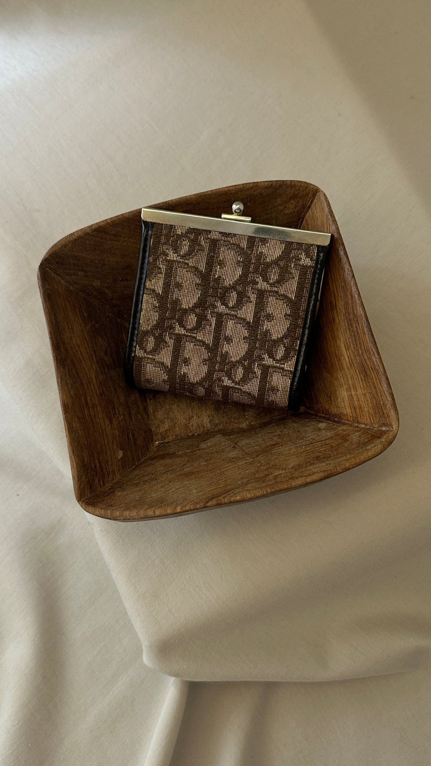 Dior Oblique Coin Wallet Canvas Handbag