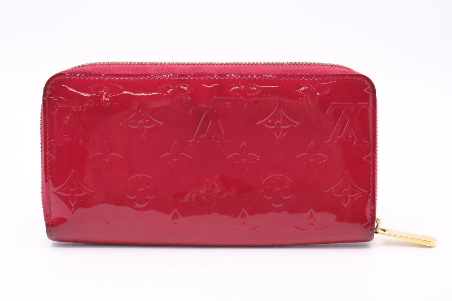 Louis Vuitton Long Zippy Indian Rose Vernis Leather Wallet Case