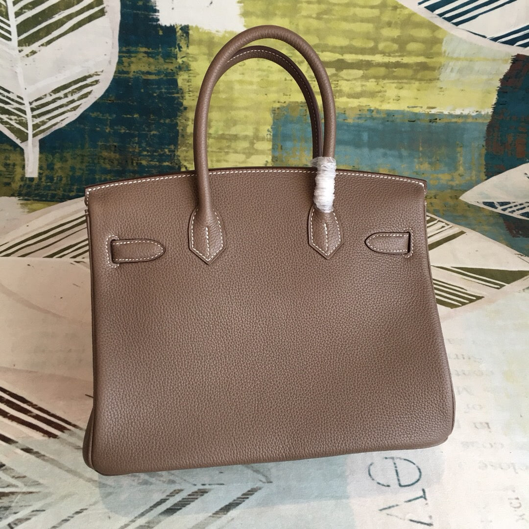 Top Quality Birkin For Women Toned Hardware Brown Gold Travel Bag