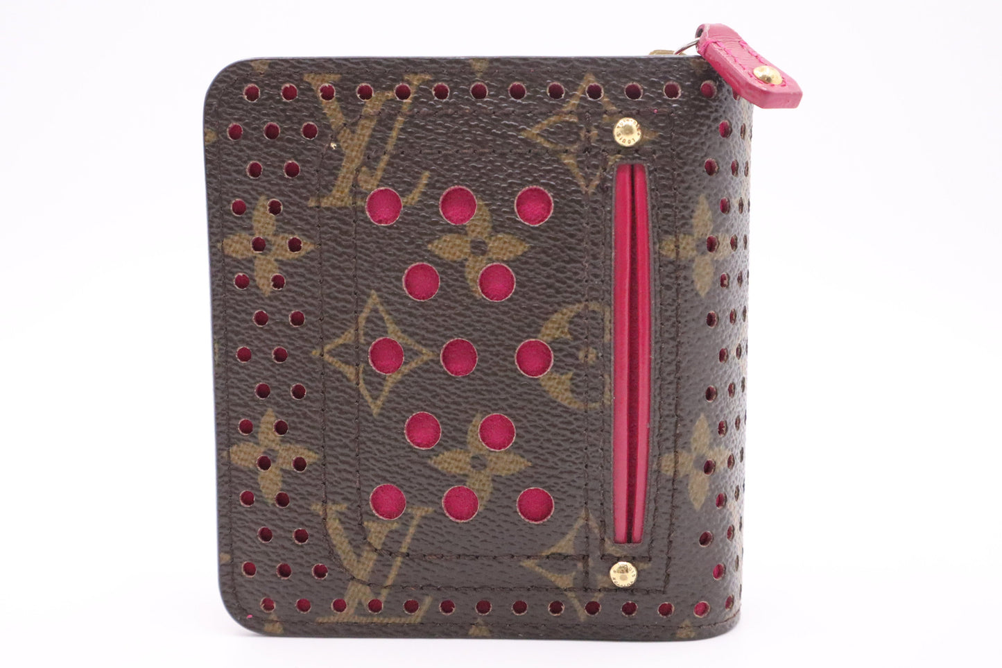 Louis Vuitton Compact Zippy Perforated Monogram Canvas Handbag