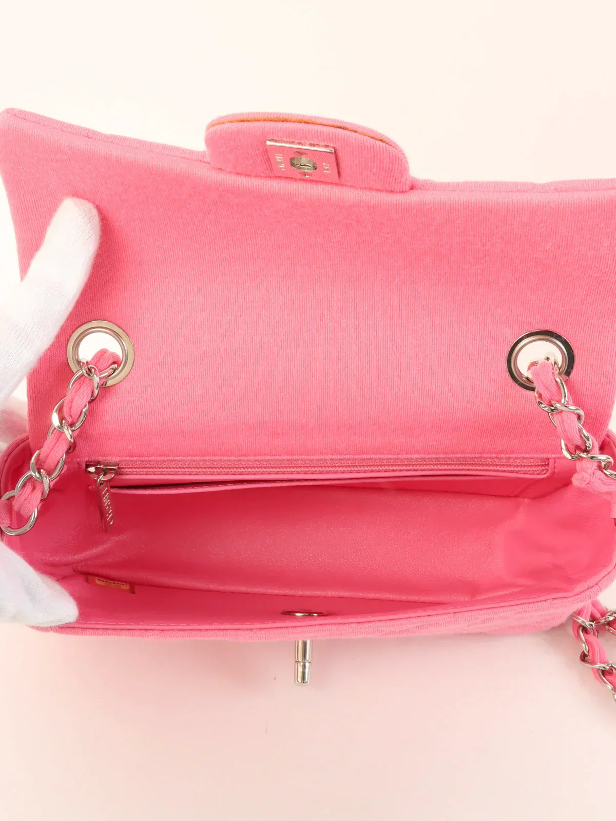 Chanel Around Made Cotton Turn-Lock Shoulder Bag Pink