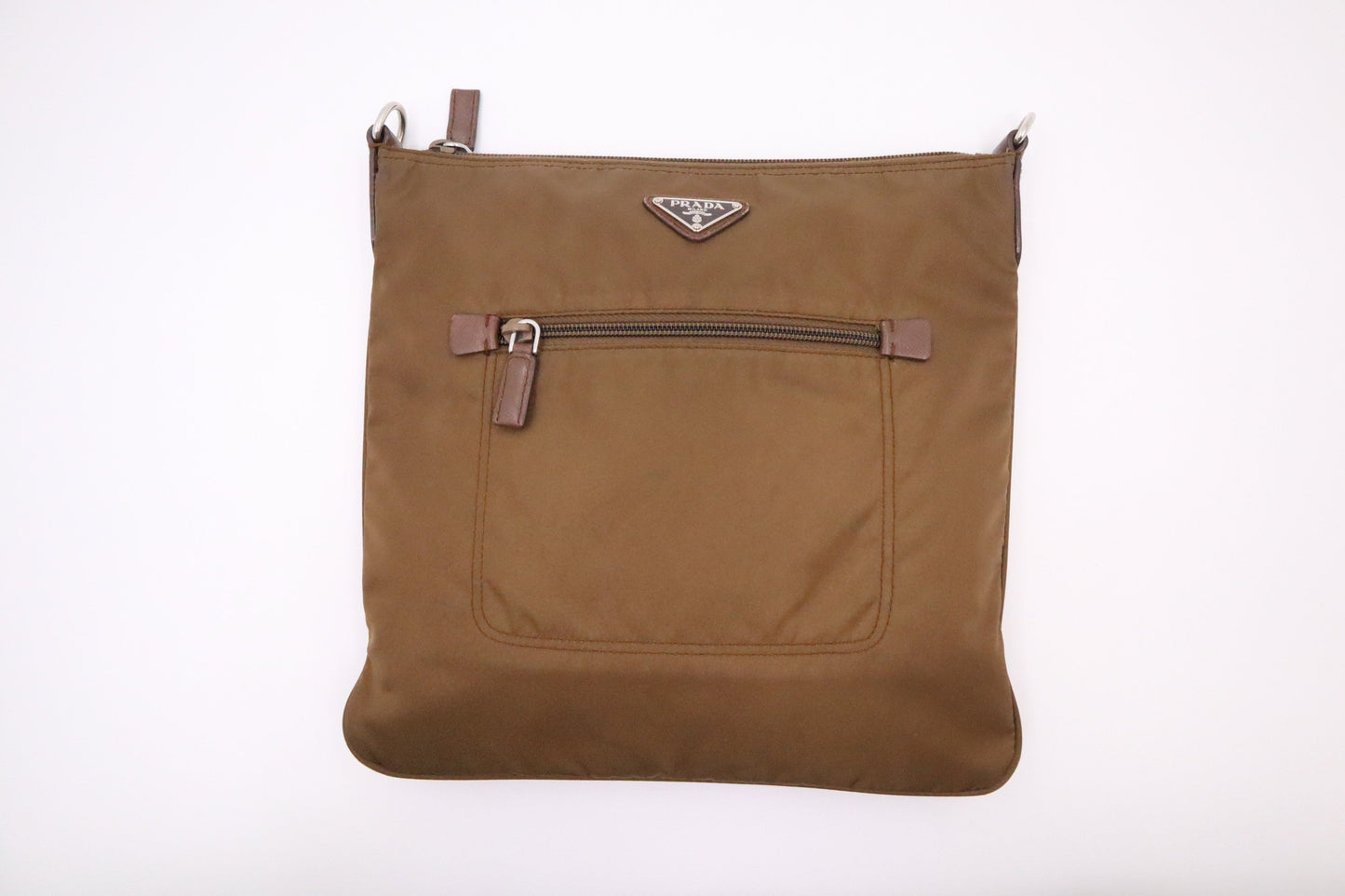 Prada Crossbody In Tessuto Handbag Nylon Brown Crossbody Bag