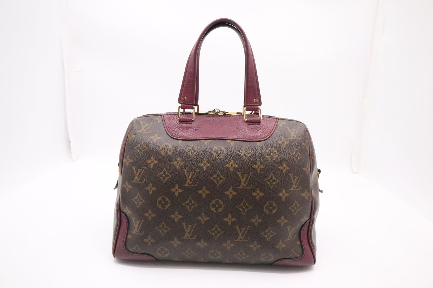 Louis Vuitton Retiro NM Aurore Monogram Canvas Leather Handbag Aurore Leather