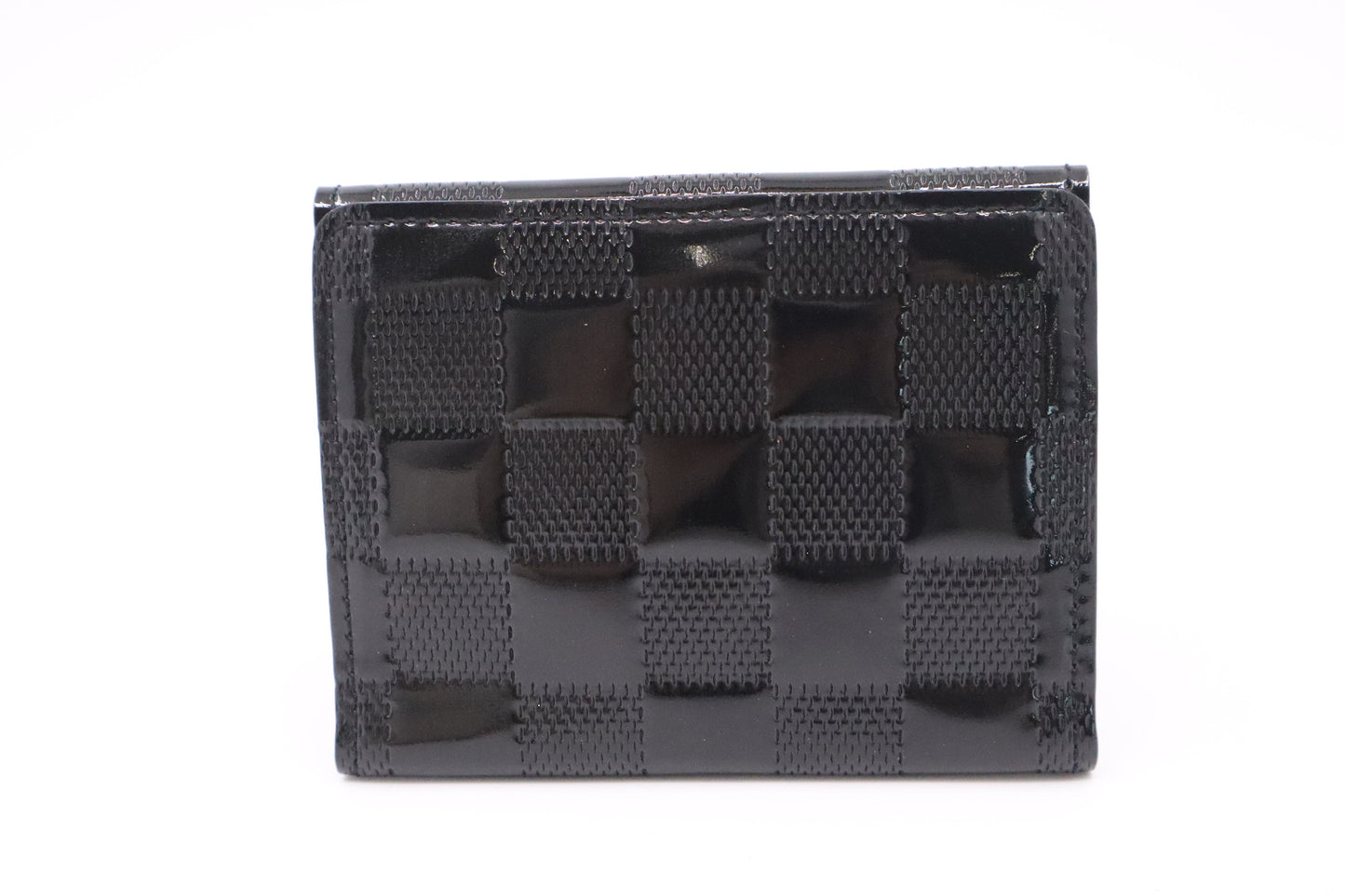 Louis Vuitton Ludlow Damier Vernis Leather Black Wallet Case