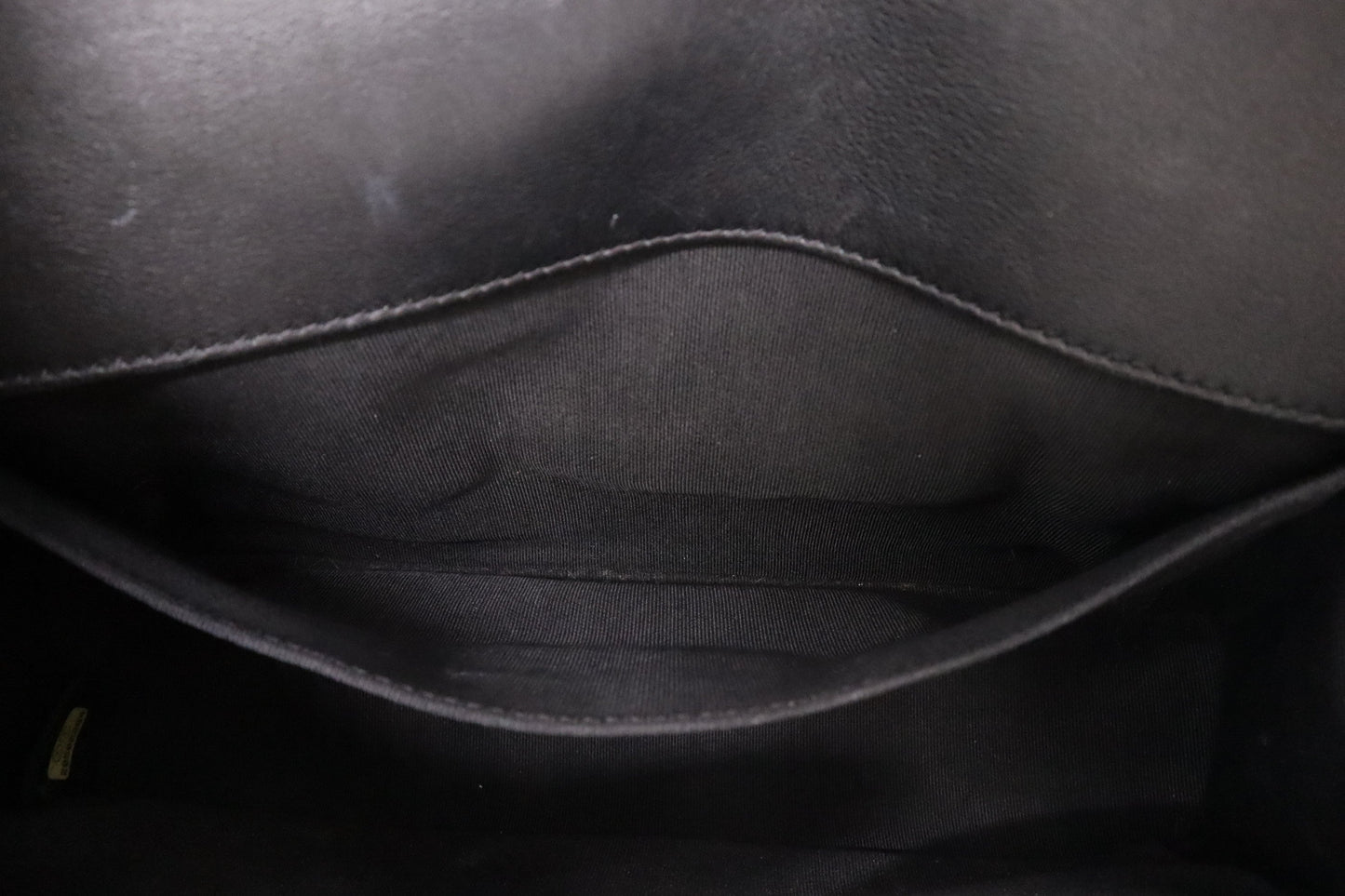 Chanel Old Boy Patent Black Leather Handbag