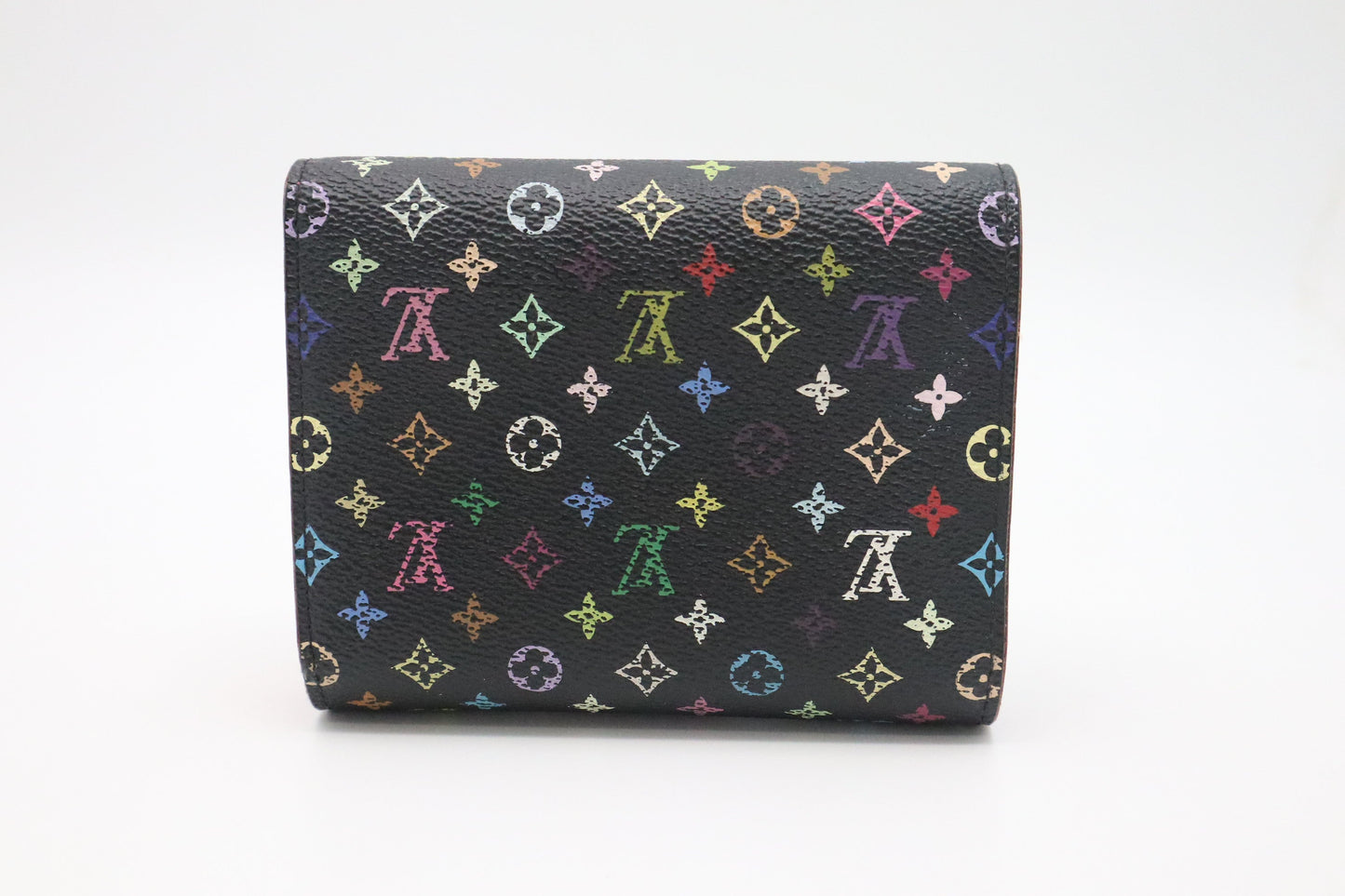 Louis Vuitton Portefeuille Joy Monogram Multicolor Black Canvas Wallet Case