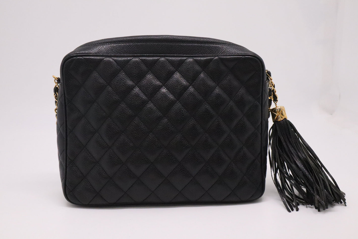 Chanel Camera Caviar Black Leather Crossbody Bag