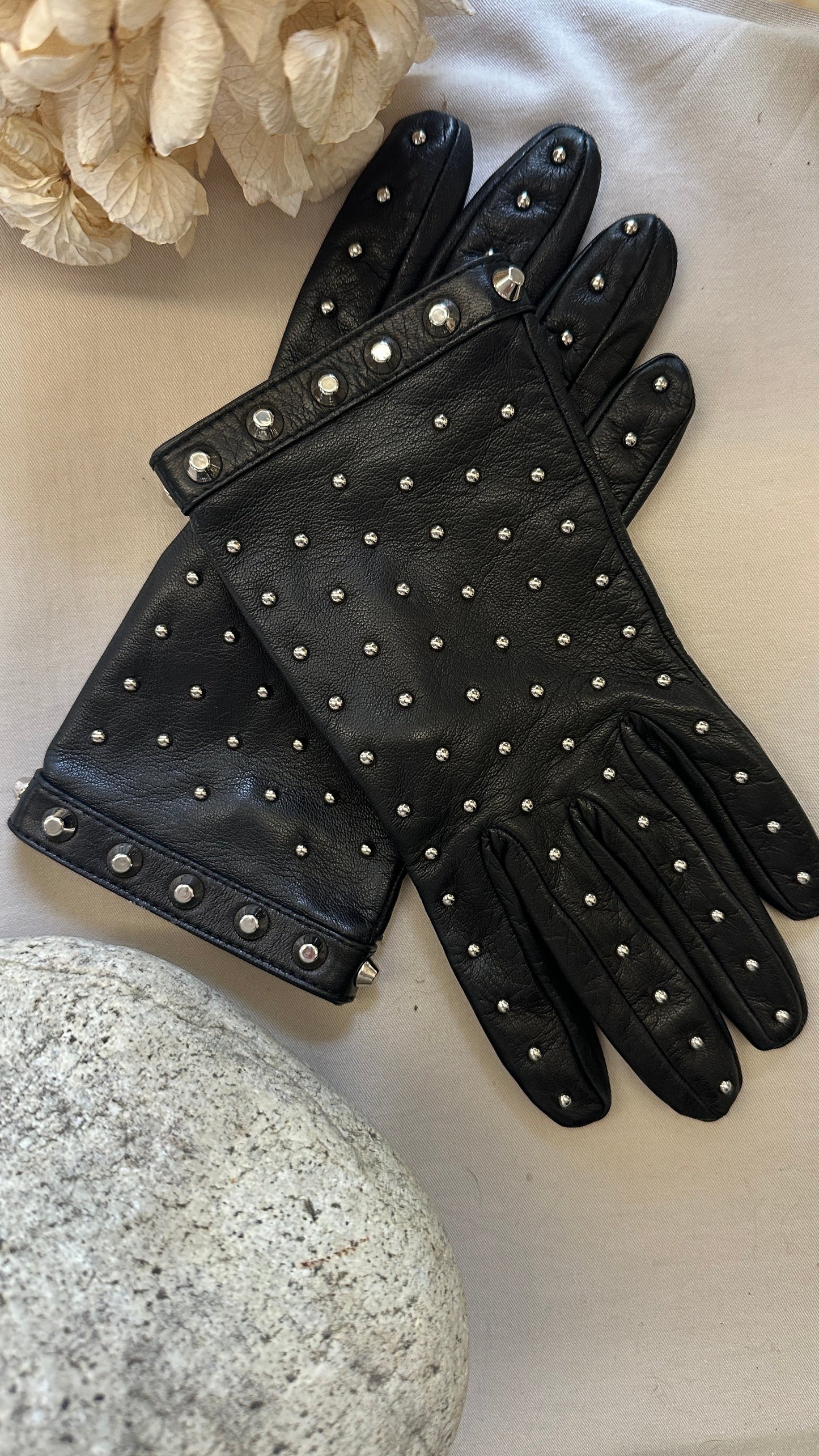 Prada Gloves Studs Black Handbag
