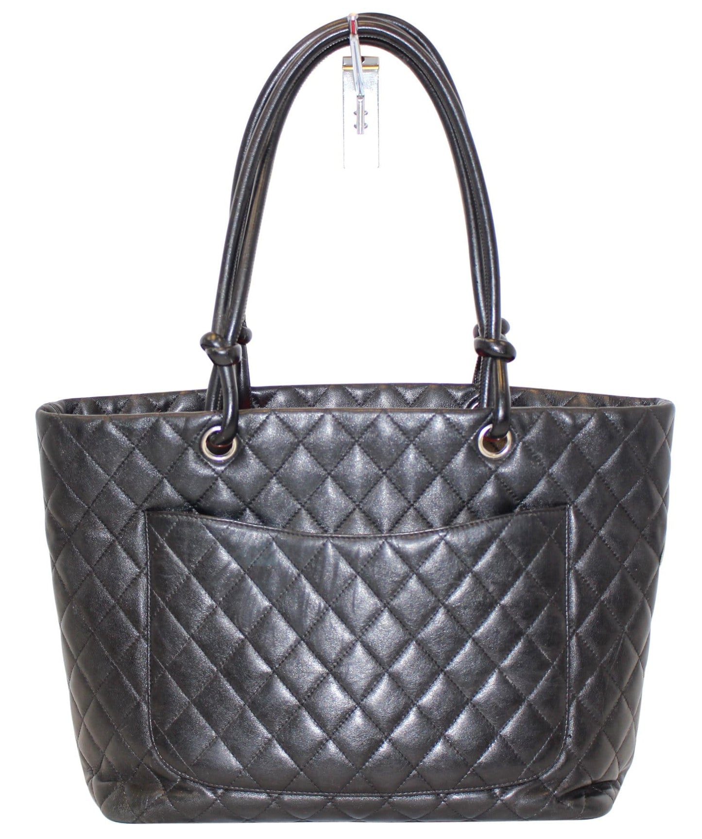 Chanel Cambon Leather Calf Calfskin Black Travel Bag