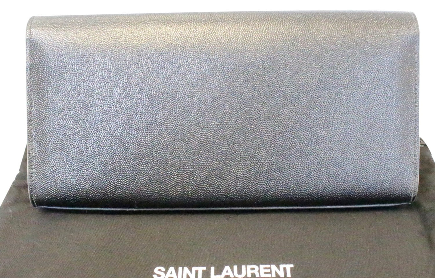 YSL Saint Laurent Saint Kate Clutch Leather Black Clutch Bag