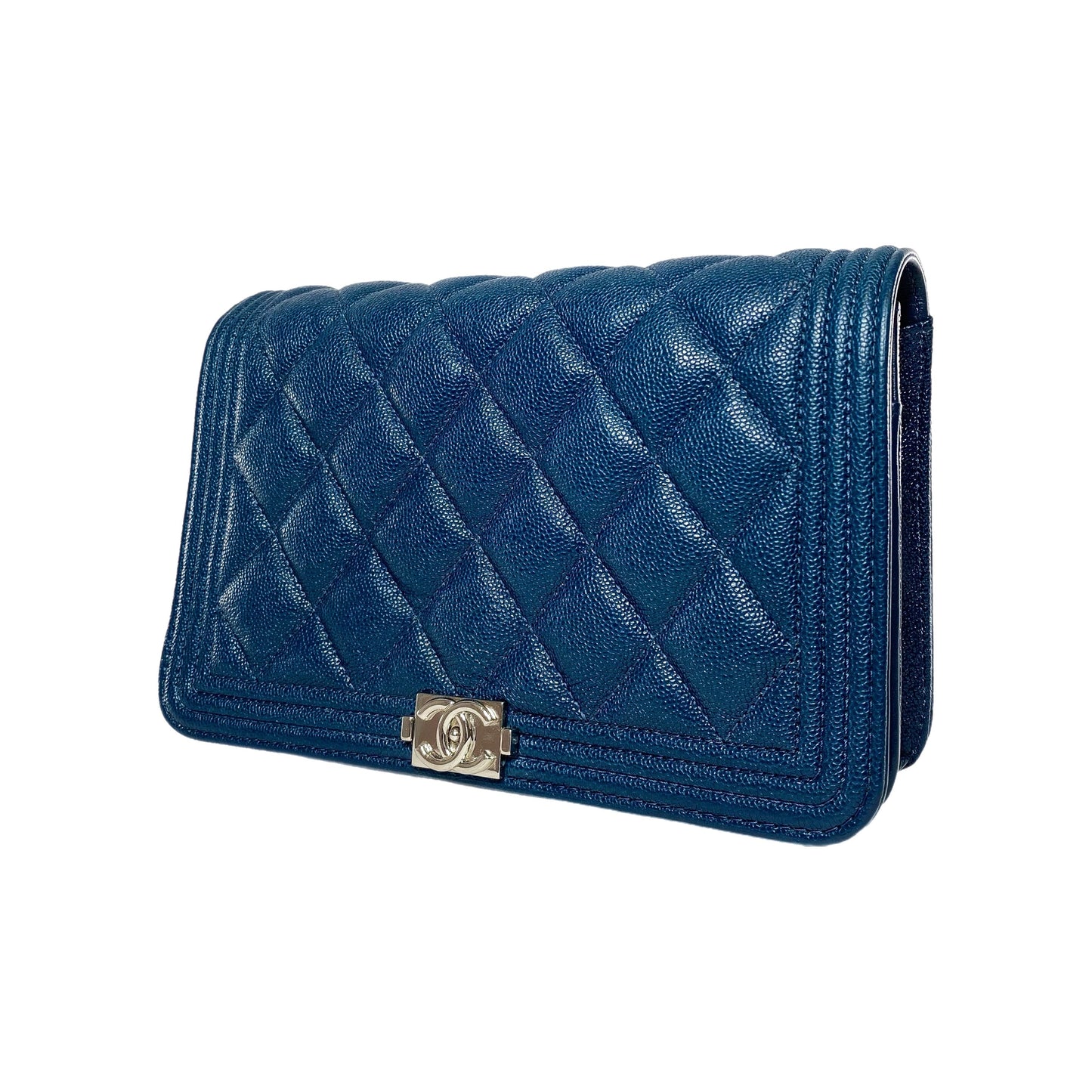 Chanel Navy Boy Wallet on Chain